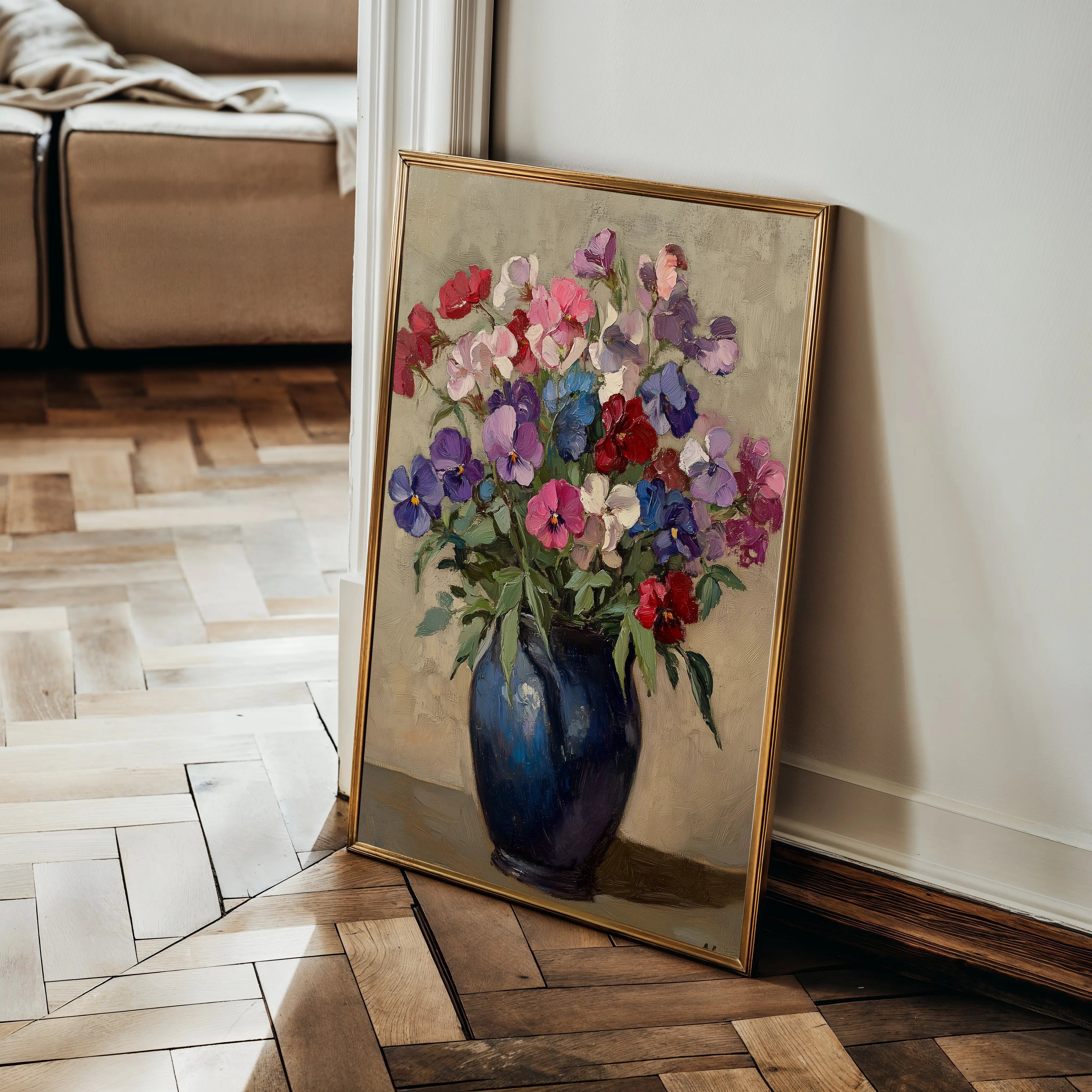 Floral Canvas Wall Art WAD1033-F 90 x 60 cm / Stretched on hidden frame