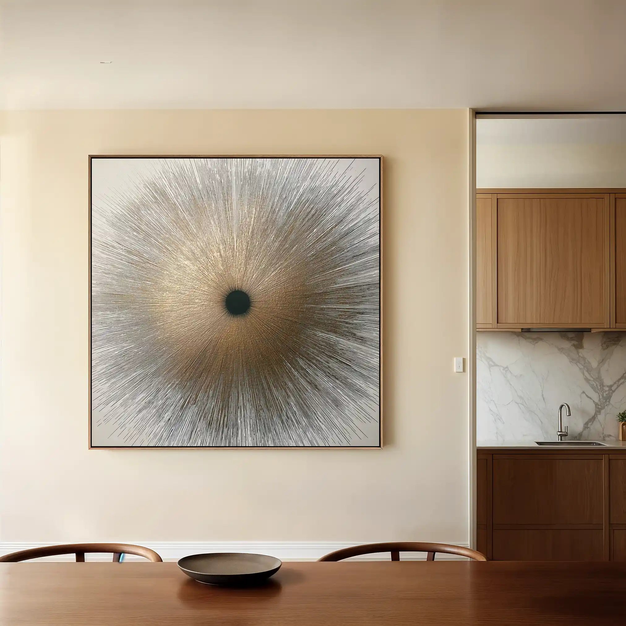 Abstract Canvas Wall Art WAD1034-A 80 x 80 cm / Stretched on hidden frame