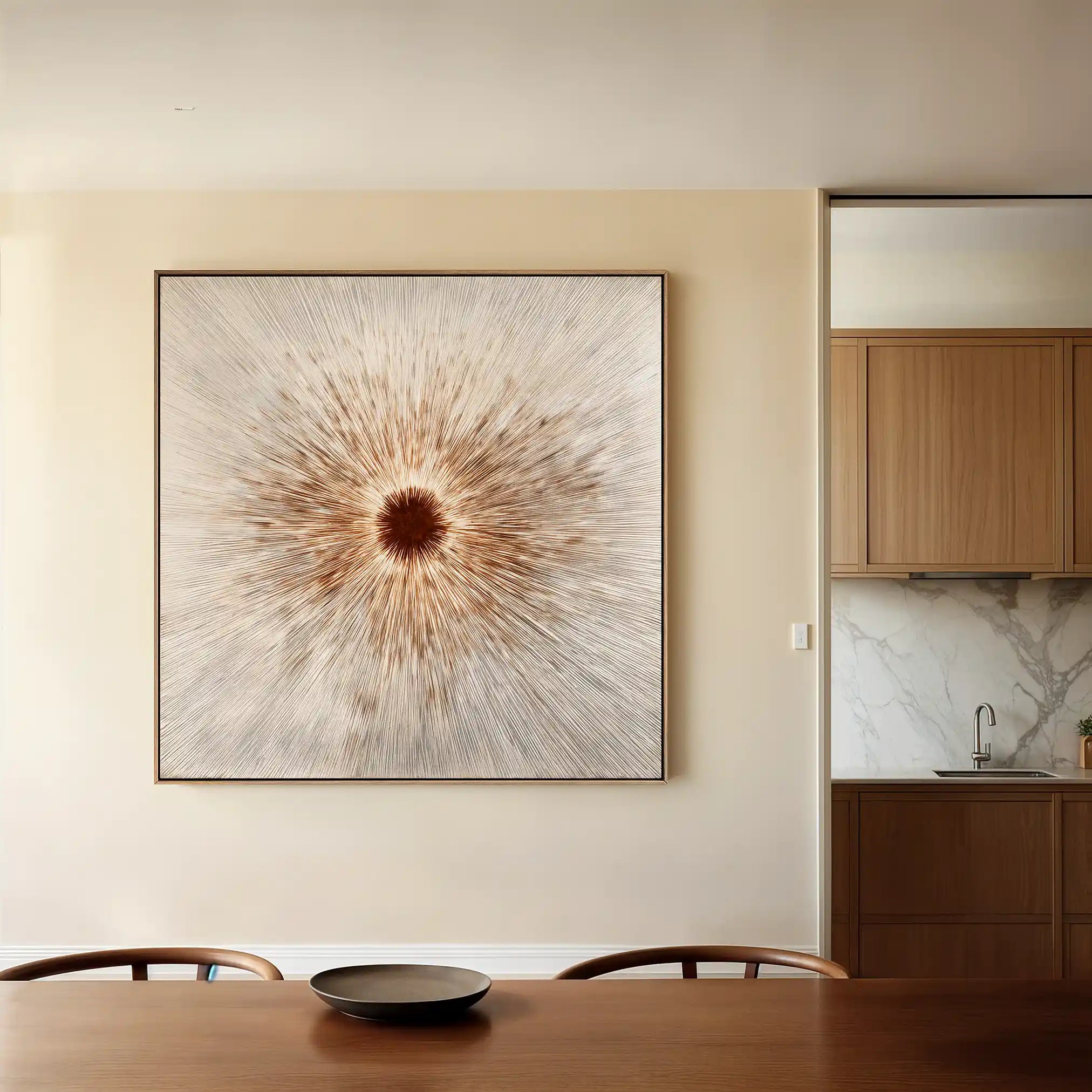 Abstract Canvas Wall Art WAD1035-A 80 x 80 cm / Stretched on hidden frame