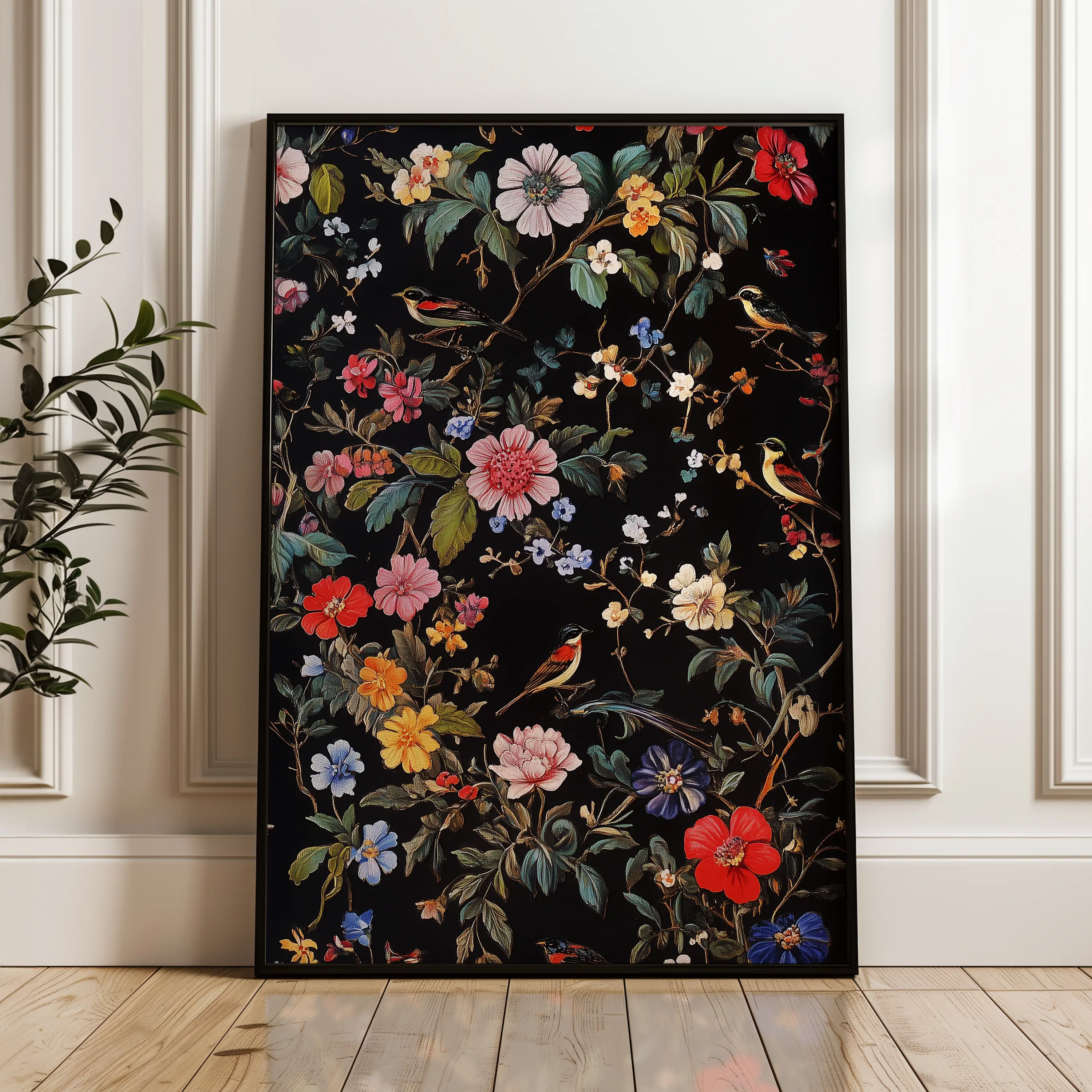 Floral Canvas Wall Art WAD1036-F 90 x 60 cm / Stretched on hidden frame