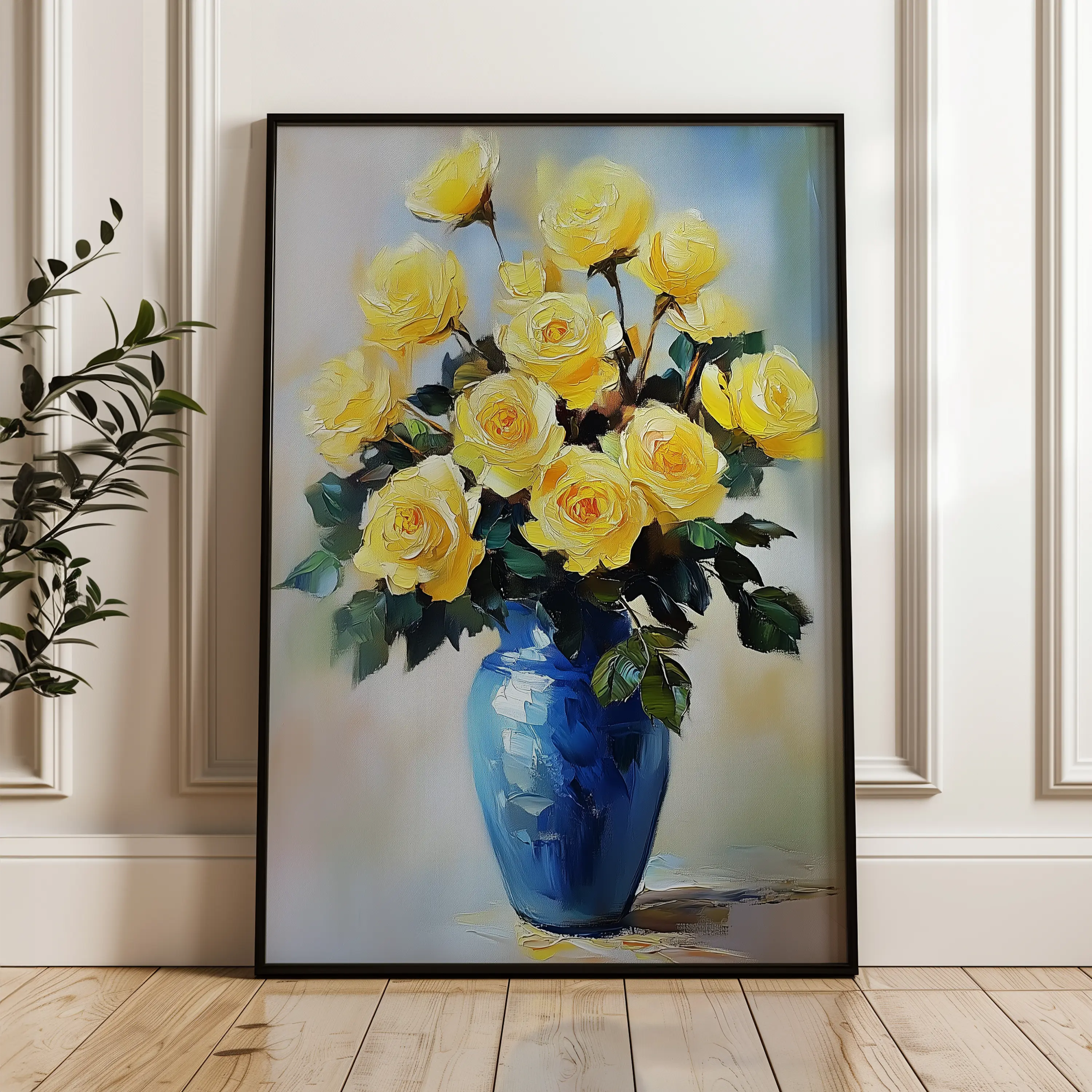 Floral Canvas Wall Art WAD1037-F 90 x 60 cm / Stretched on hidden frame