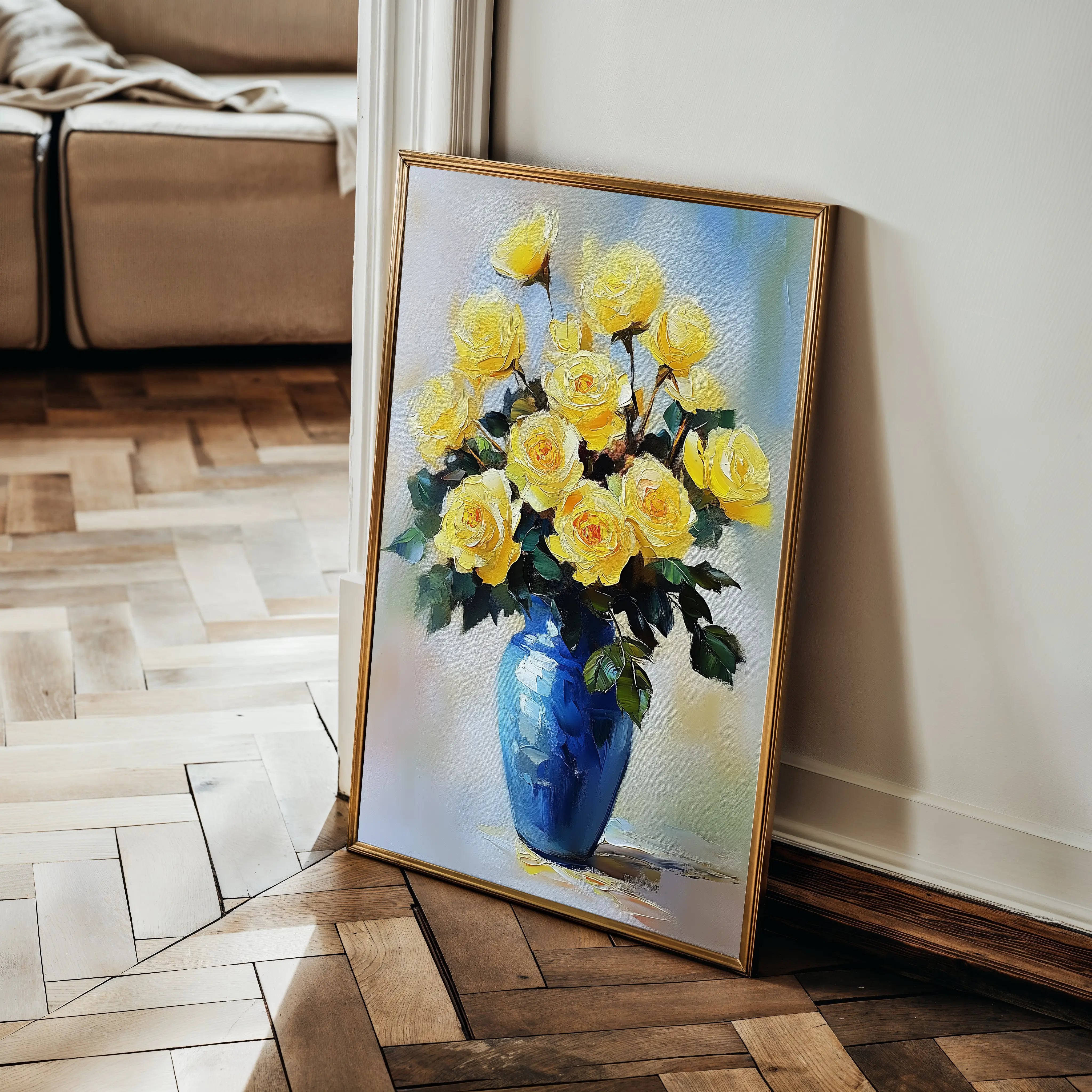 Floral Canvas Wall Art WAD1037-F 90 x 60 cm / Stretched on hidden frame