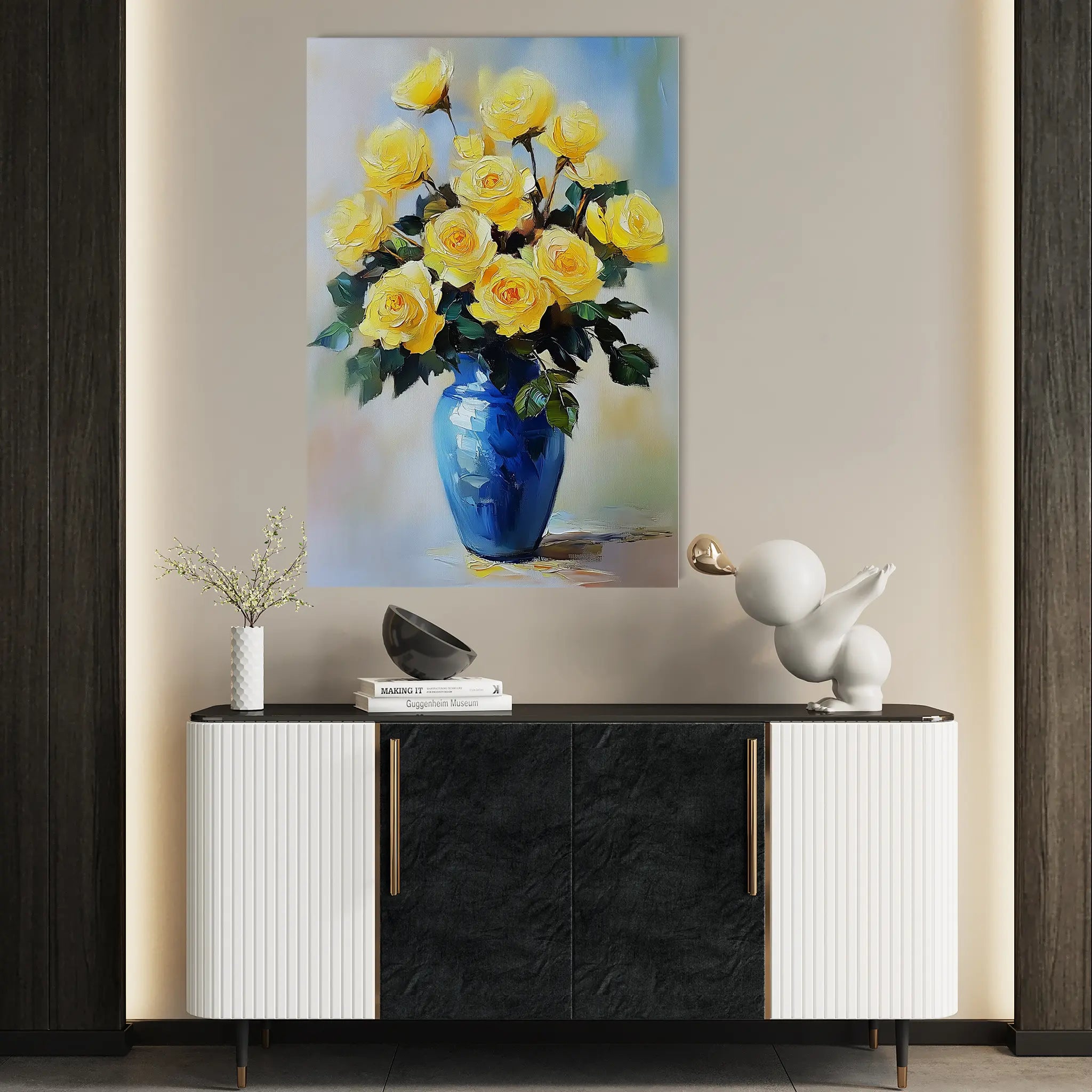 Floral Canvas Wall Art WAD1037-F 90 x 60 cm / Stretched on hidden frame