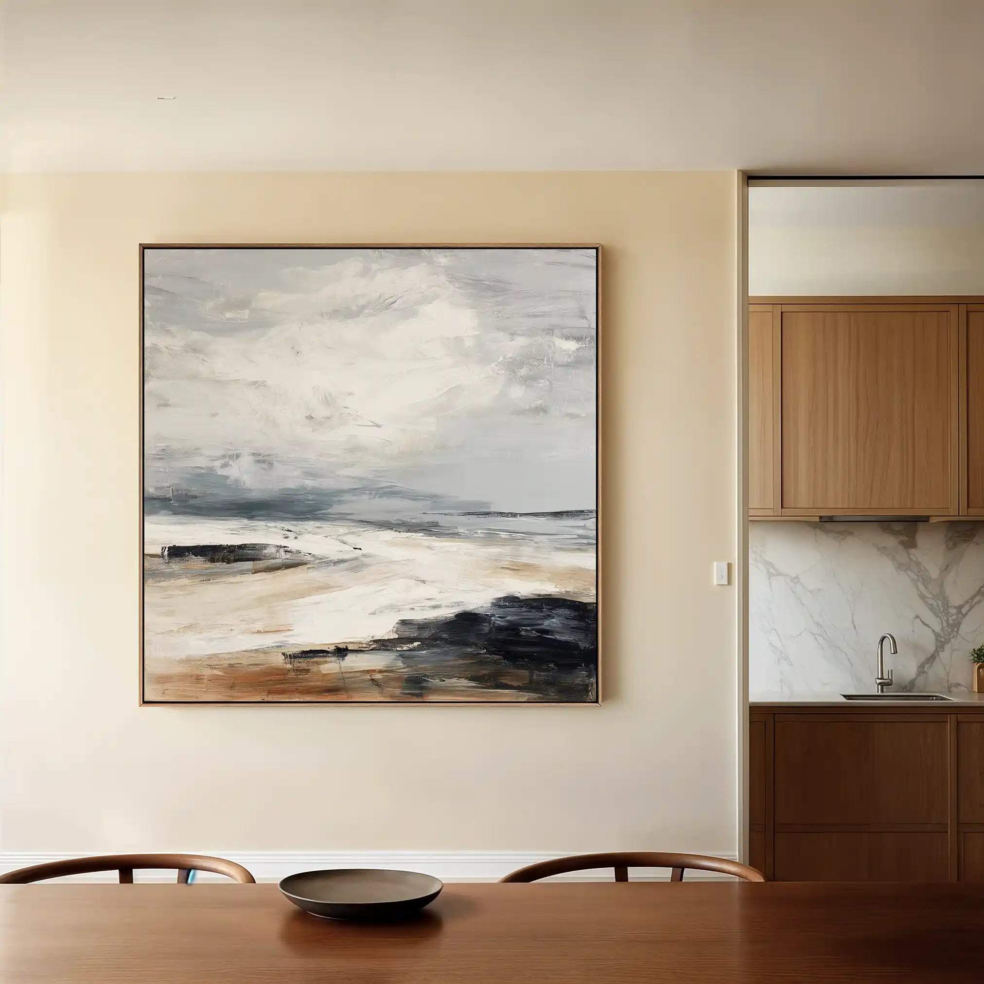 Abstract Canvas Wall Art WAD1038-A 80 x 80 cm / Stretched on hidden frame