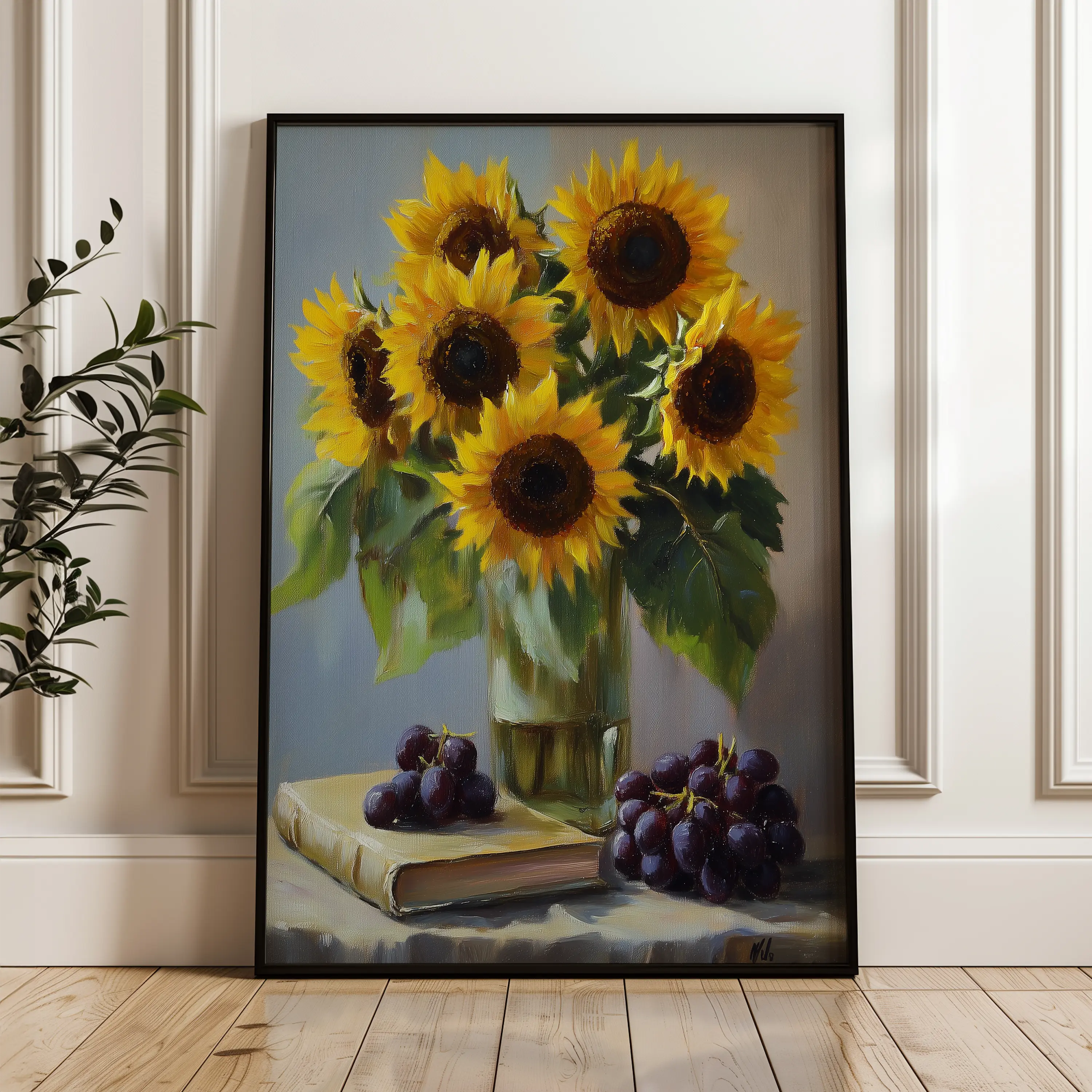 Floral Canvas Wall Art WAD1038-F 90 x 60 cm / Stretched on hidden frame