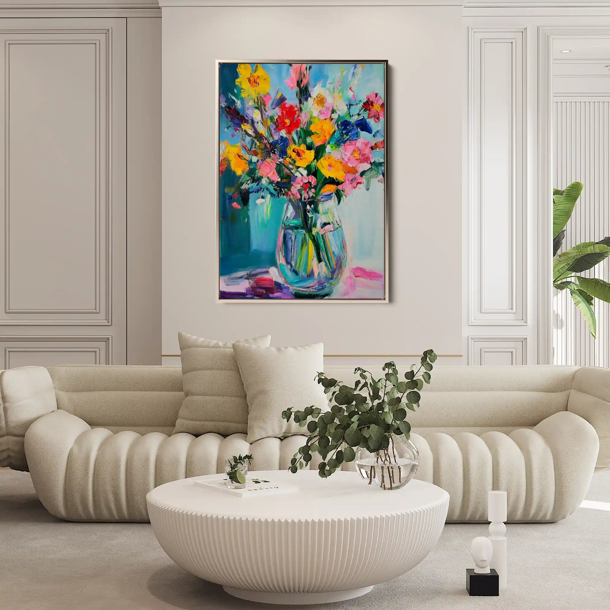 Floral Canvas Wall Art WAD1039-F 90 x 60 cm / Stretched on hidden frame