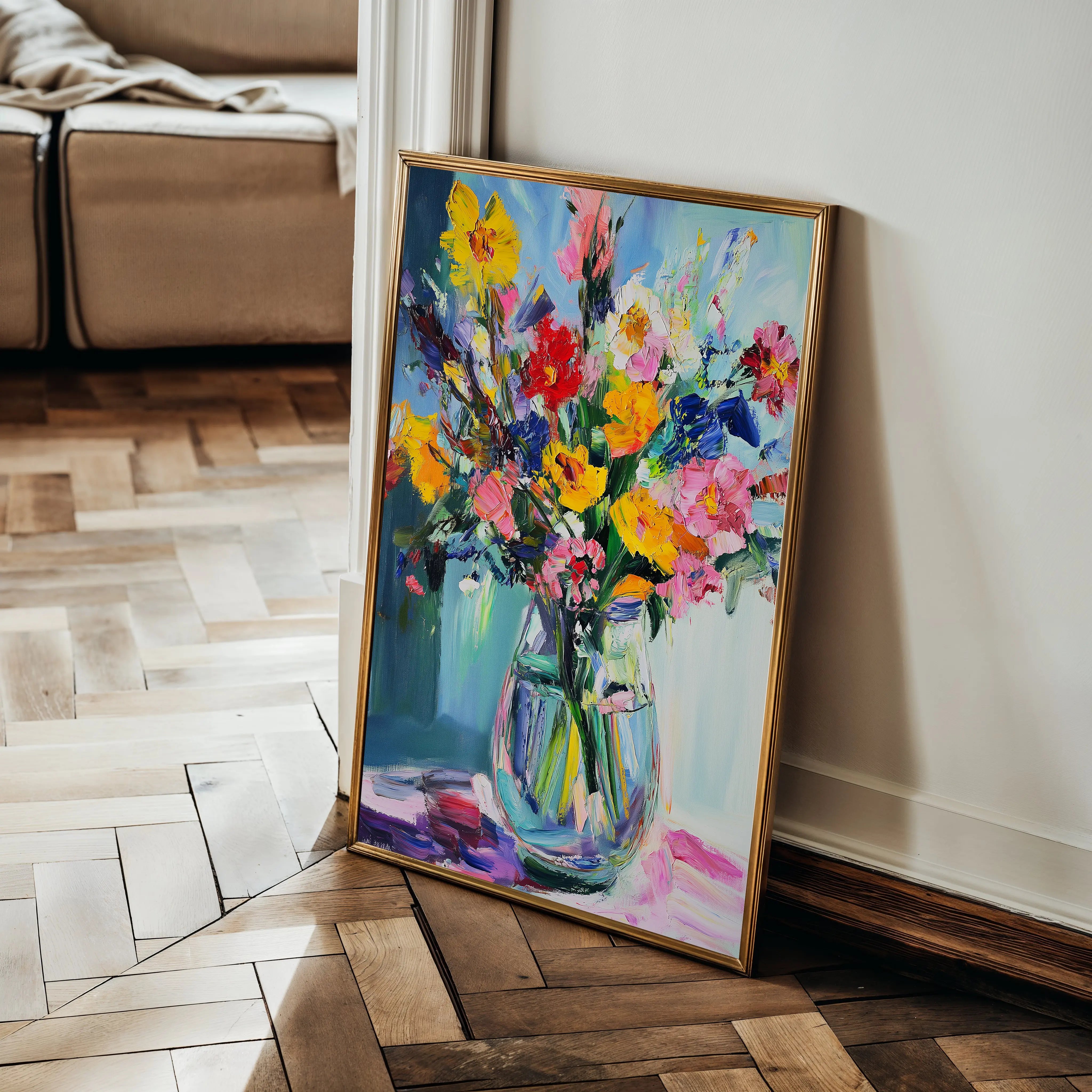 Floral Canvas Wall Art WAD1039-F 90 x 60 cm / Stretched on hidden frame