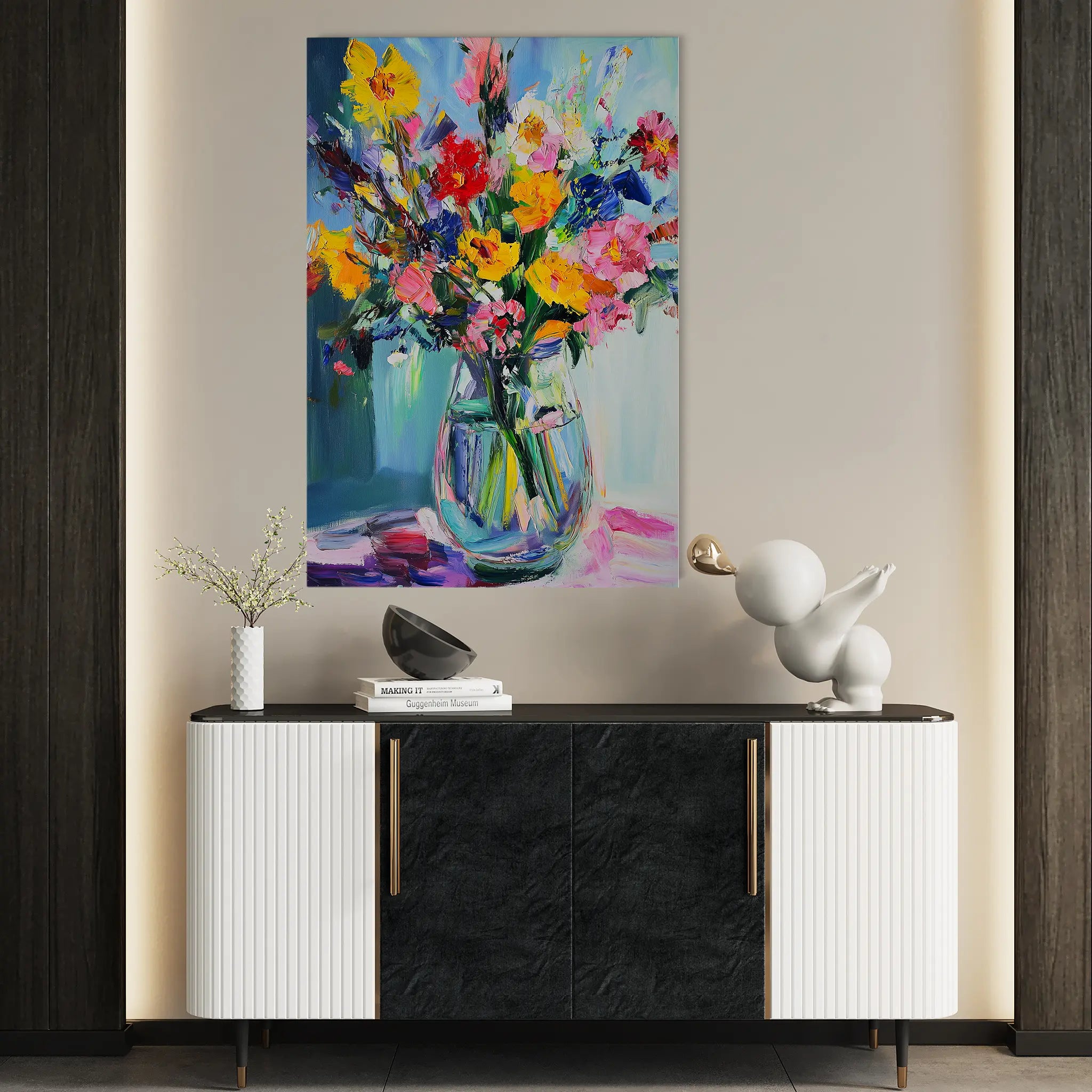 Floral Canvas Wall Art WAD1039-F 90 x 60 cm / Stretched on hidden frame