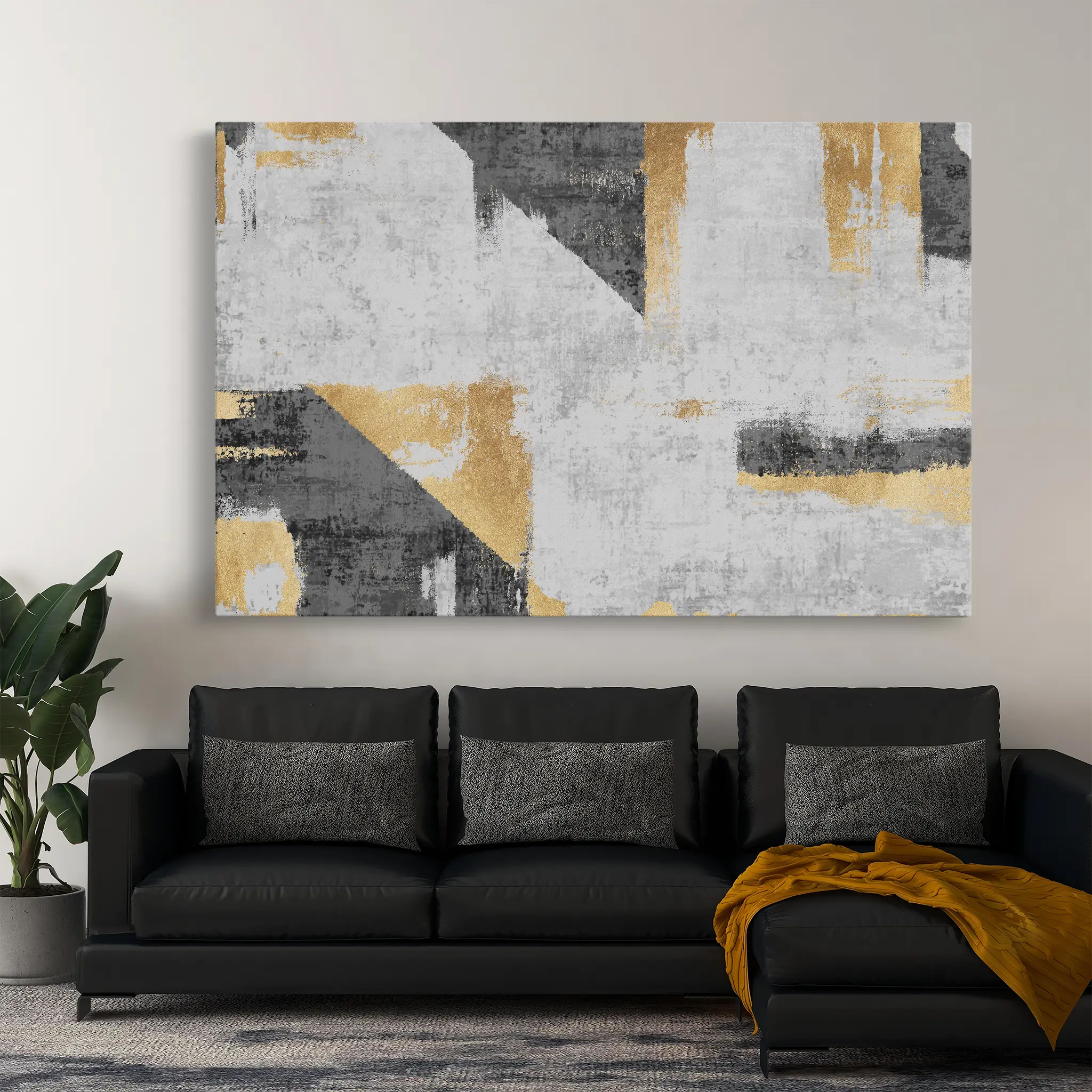 Abstract Canvas Wall Art WAD104-A 90 x 60 cm / Stretched on hidden frame