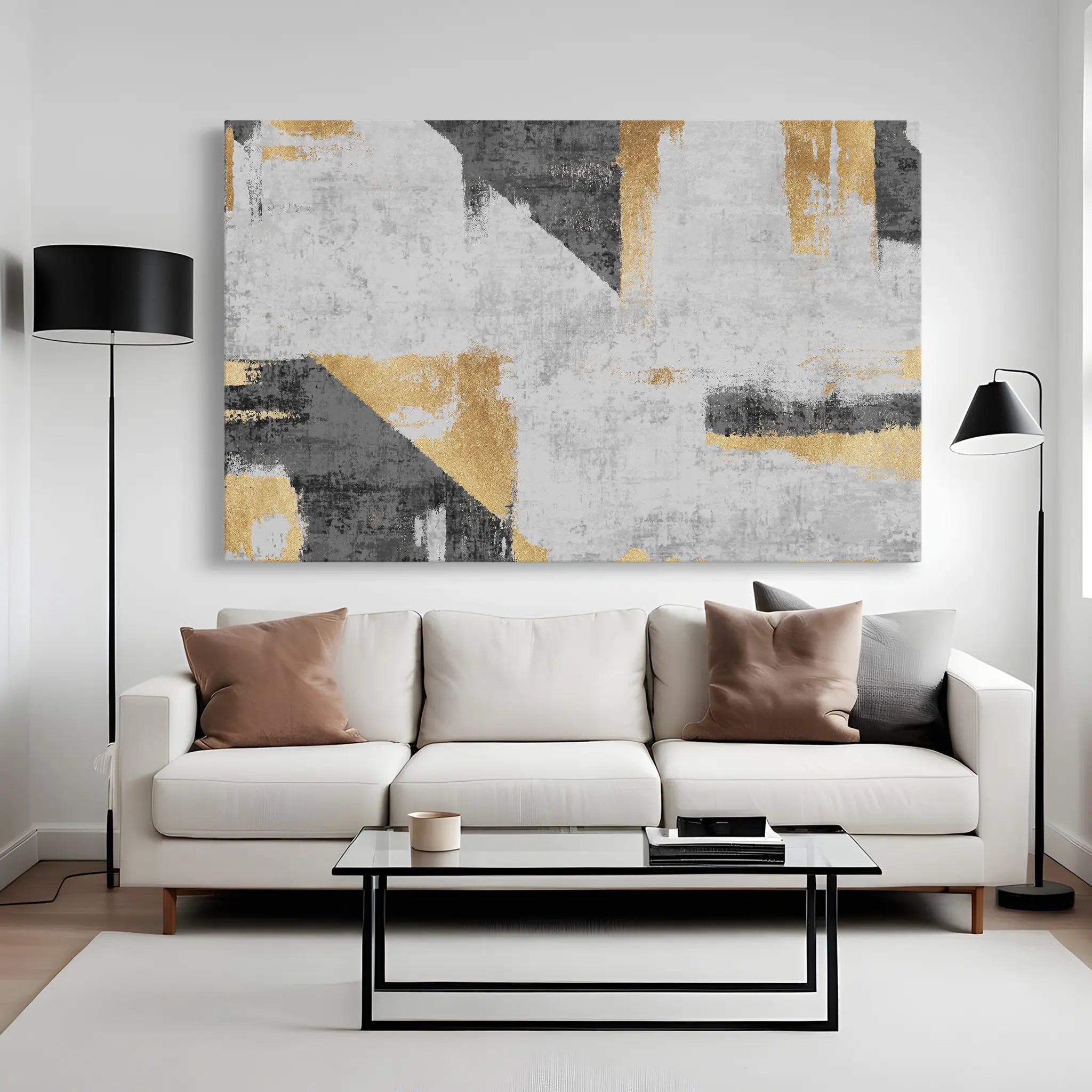 Abstract Canvas Wall Art WAD104-A 90 x 60 cm / Stretched on hidden frame