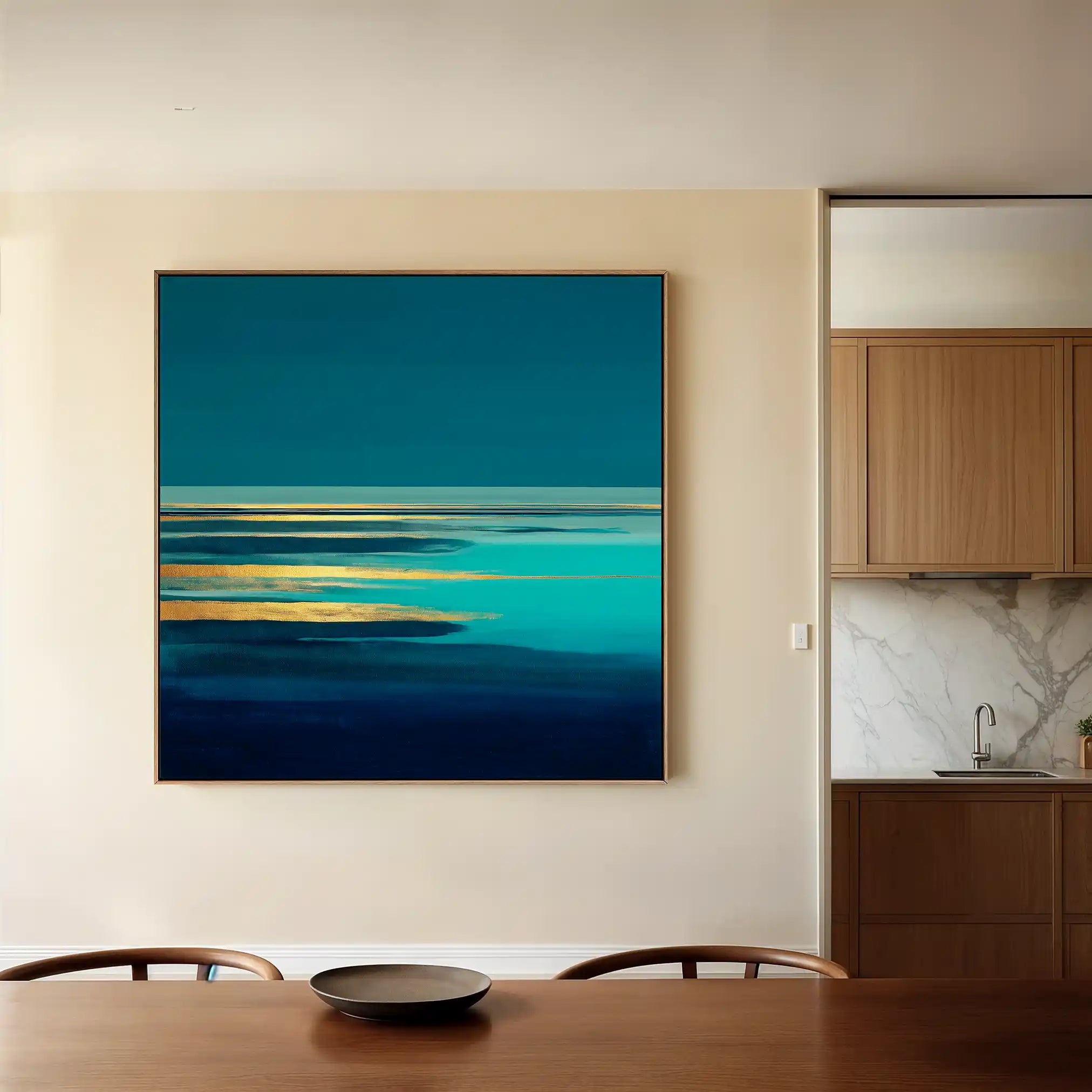 Abstract Canvas Wall Art WAD1040-A 80 x 80 cm / Stretched on hidden frame