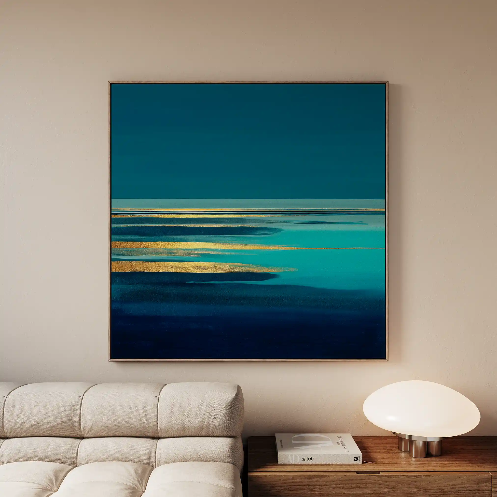 Abstract Canvas Wall Art WAD1040-A 80 x 80 cm / Stretched on hidden frame