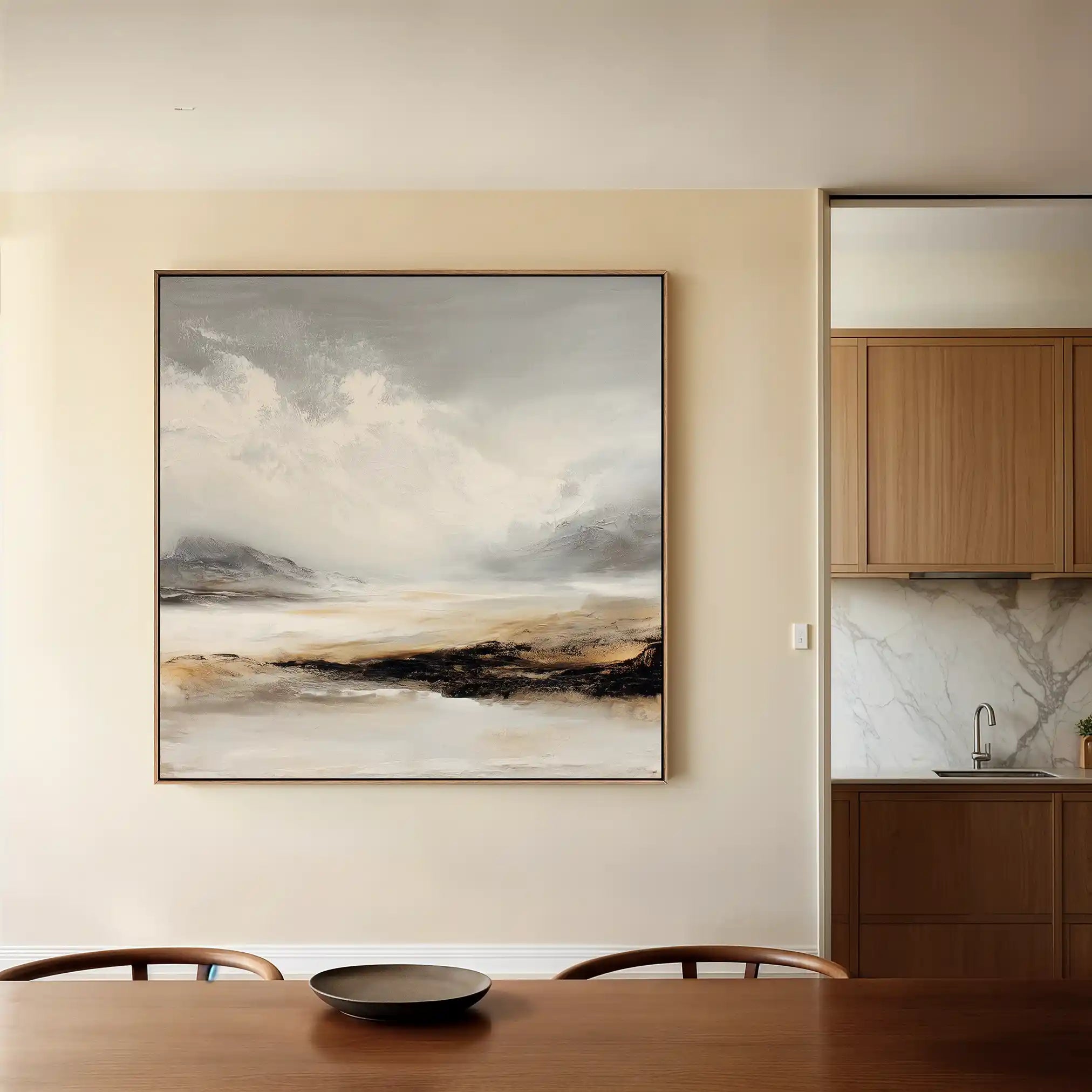 Abstract Canvas Wall Art WAD1041-A 80 x 80 cm / Stretched on hidden frame