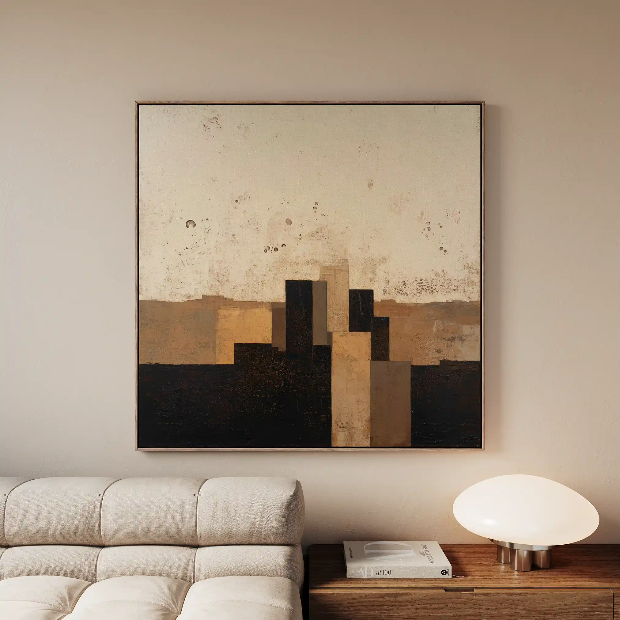 Abstract Canvas Wall Art WAD1042-A 80 x 80 cm / Stretched on hidden frame