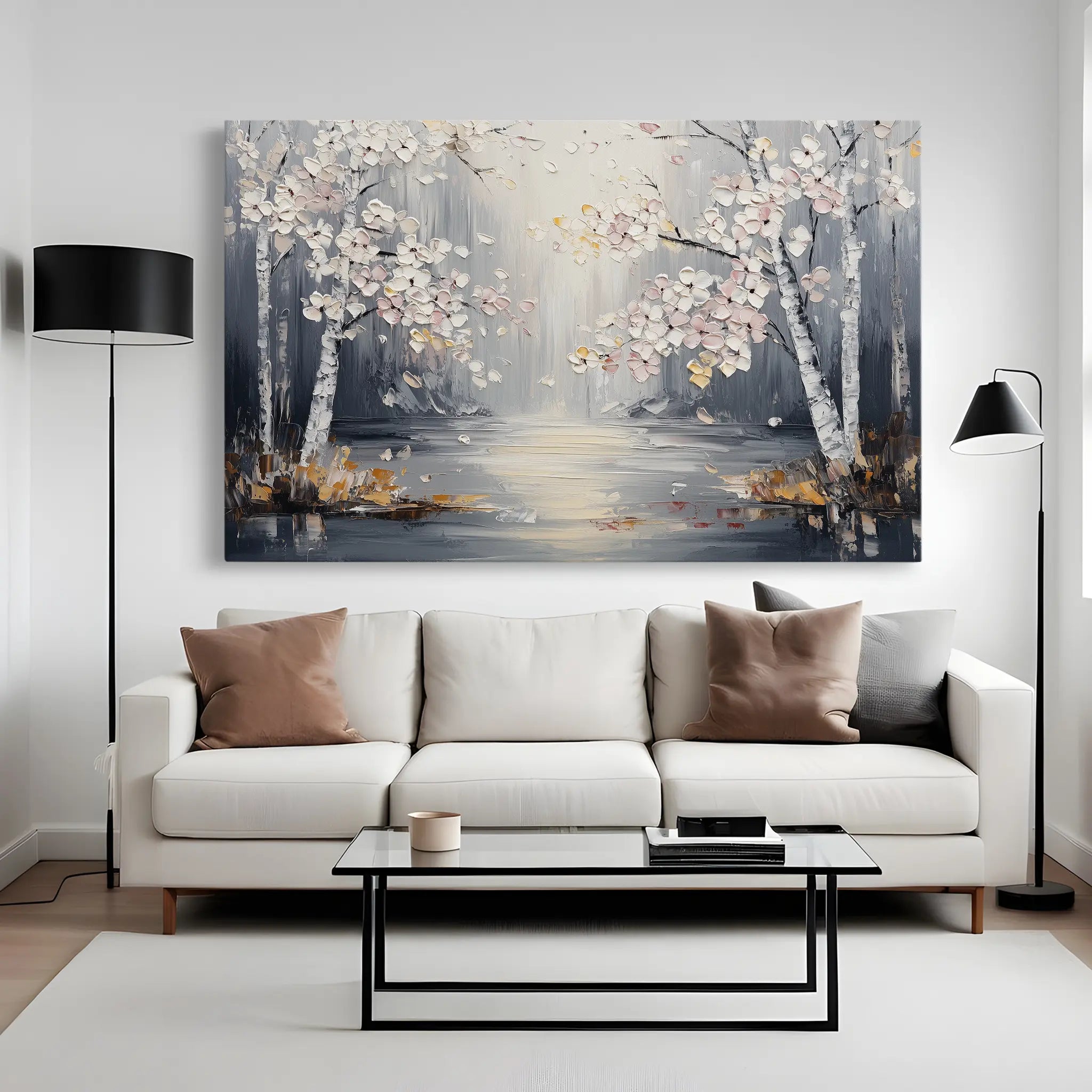 Floral Canvas Wall Art WAD1043-F 90 x 60 cm / Stretched on hidden frame