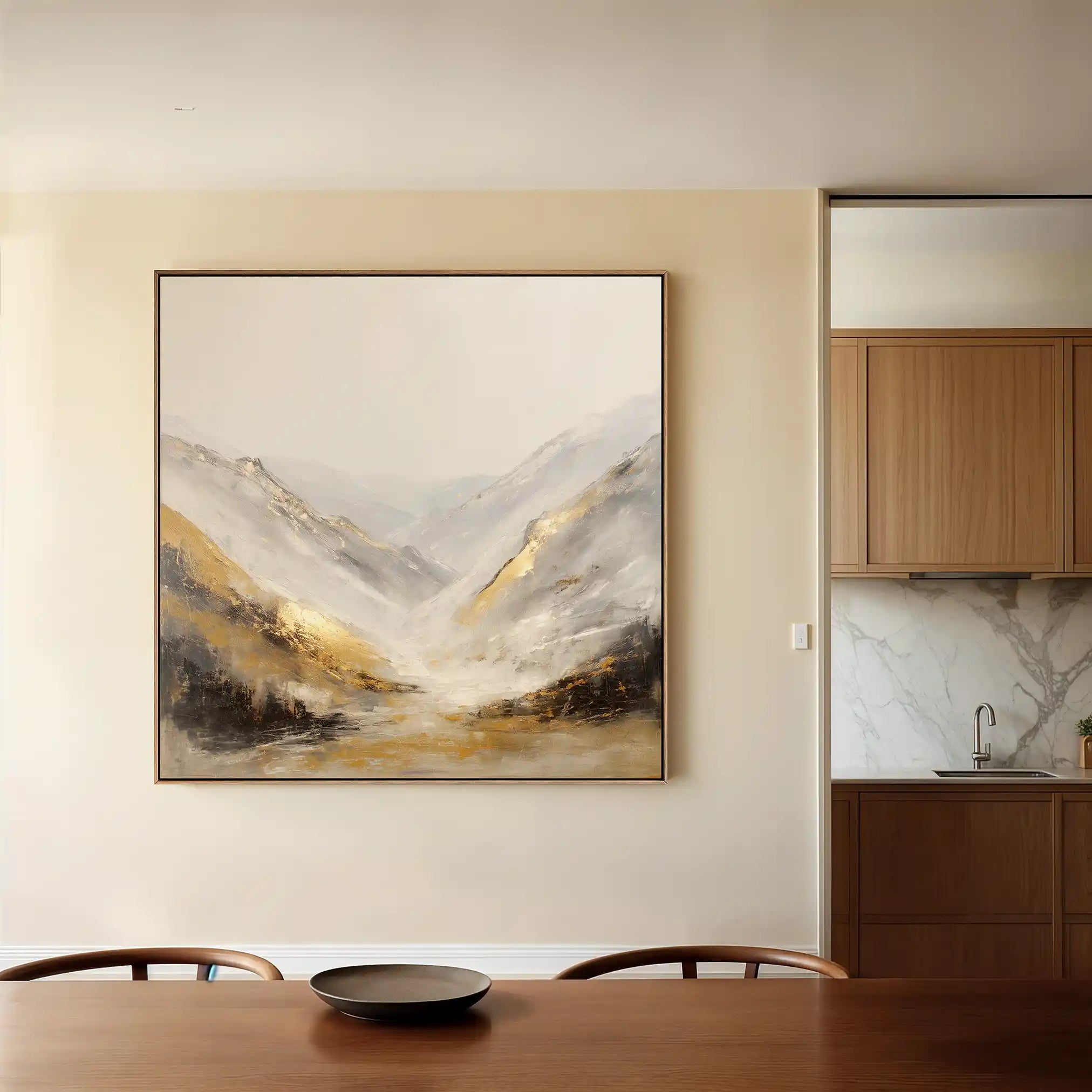 Abstract Canvas Wall Art WAD1044-A 80 x 80 cm / Stretched on hidden frame