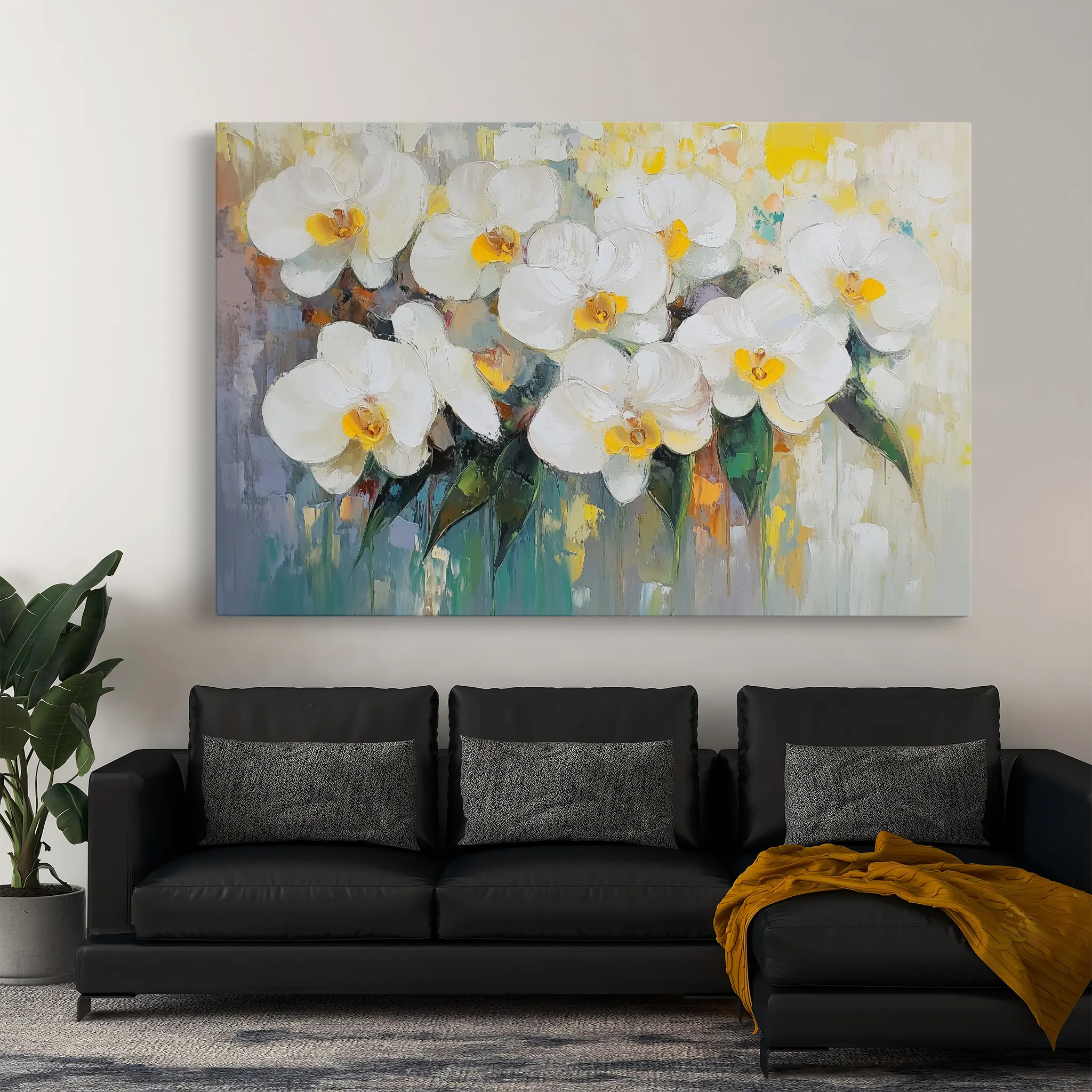 Floral Canvas Wall Art WAD1044-F 90 x 60 cm / Stretched on hidden frame