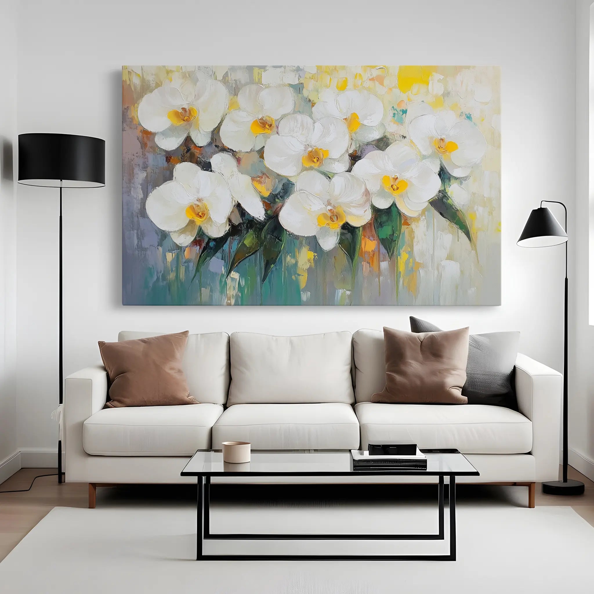 Floral Canvas Wall Art WAD1044-F 90 x 60 cm / Stretched on hidden frame