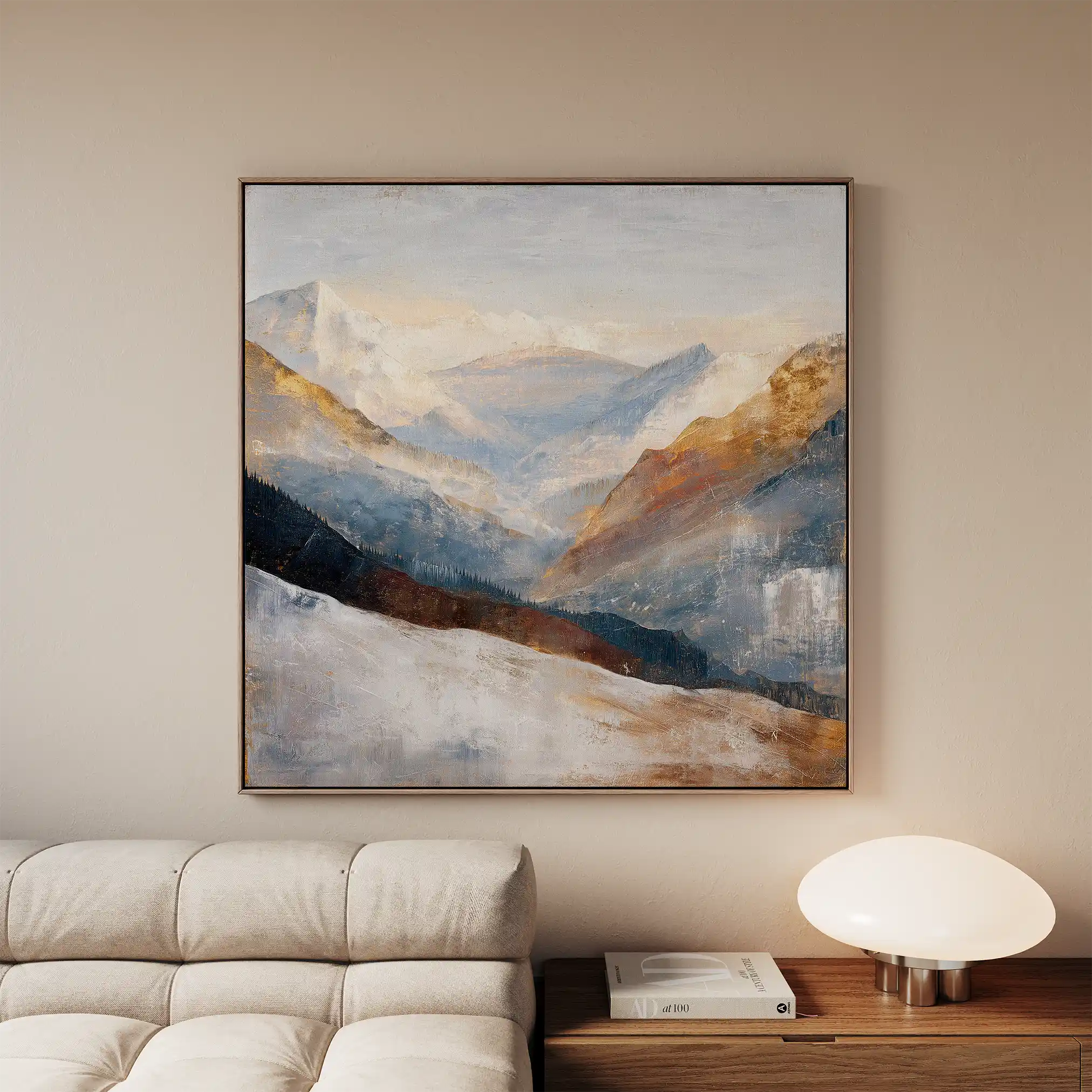 Abstract Canvas Wall Art WAD1045-A 80 x 80 cm / Stretched on hidden frame