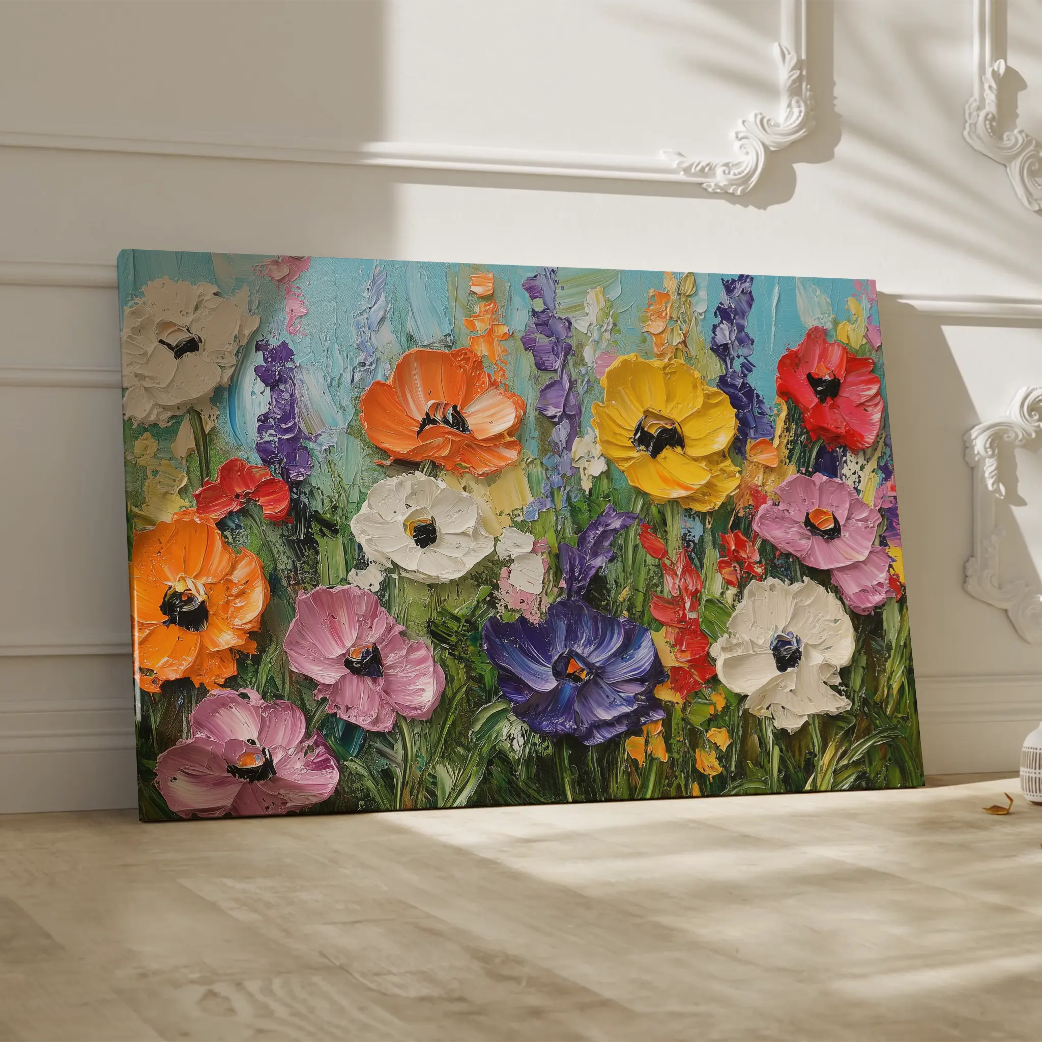 Floral Canvas Wall Art WAD1046-F 90 x 60 cm / Stretched on hidden frame