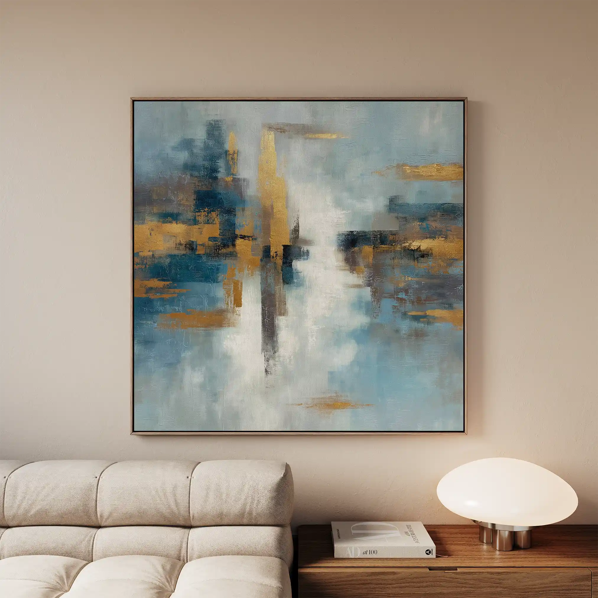 Abstract Canvas Wall Art WAD1048-A 80 x 80 cm / Stretched on hidden frame