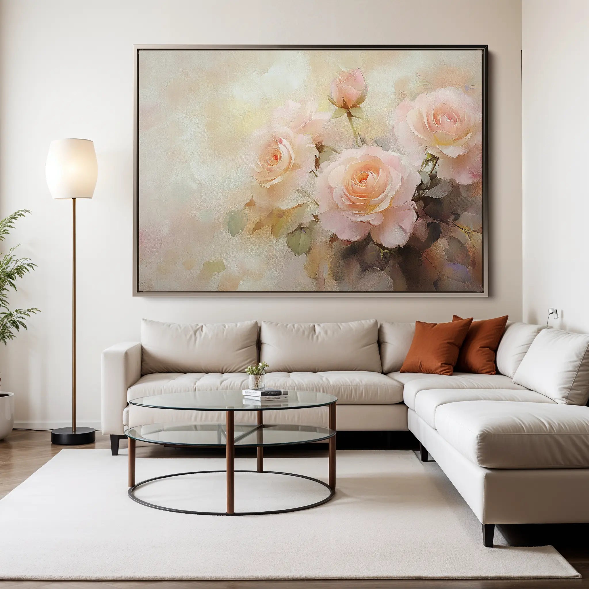 Floral Canvas Wall Art WAD1048-F 90 x 60 cm / Stretched on hidden frame