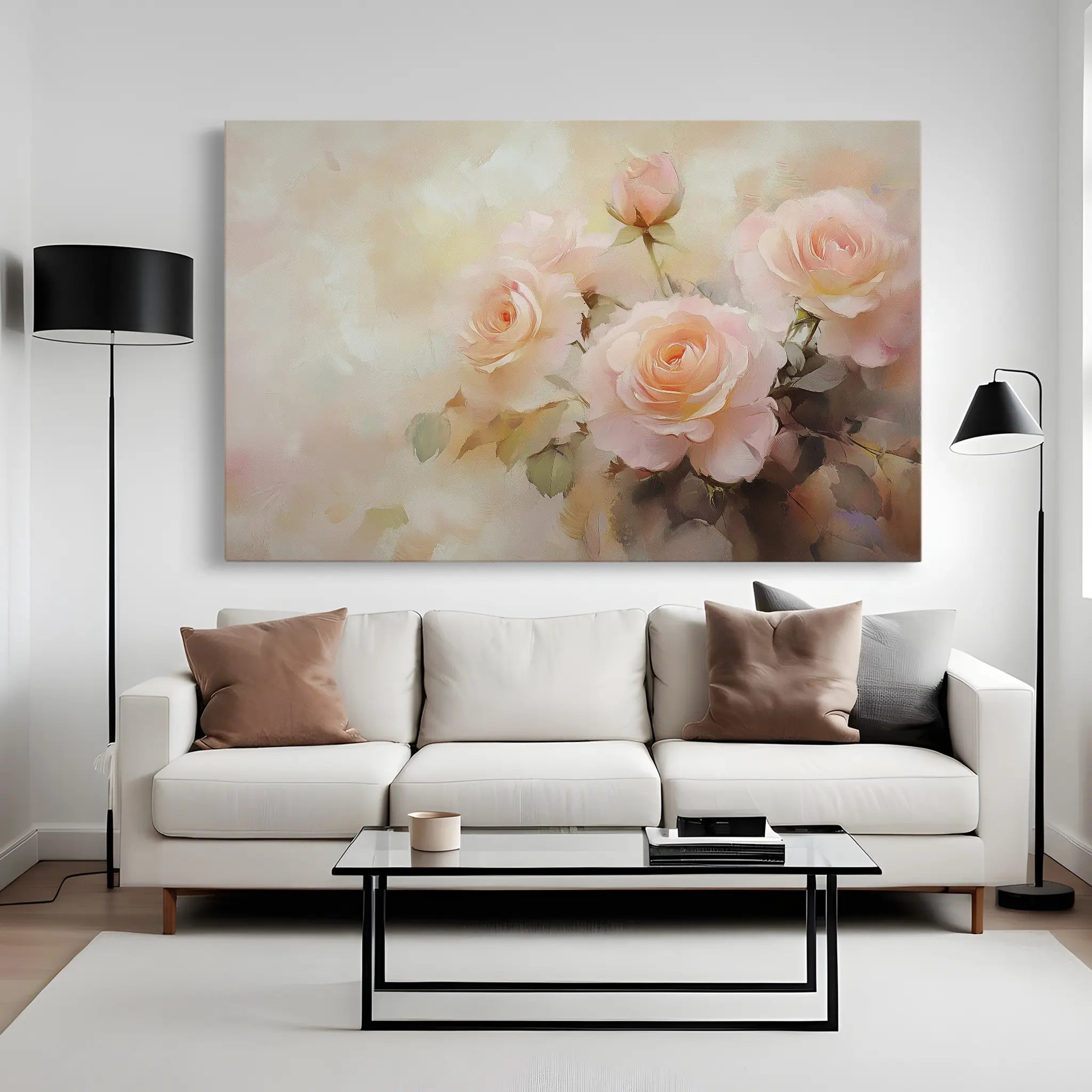 Floral Canvas Wall Art WAD1048-F 90 x 60 cm / Stretched on hidden frame