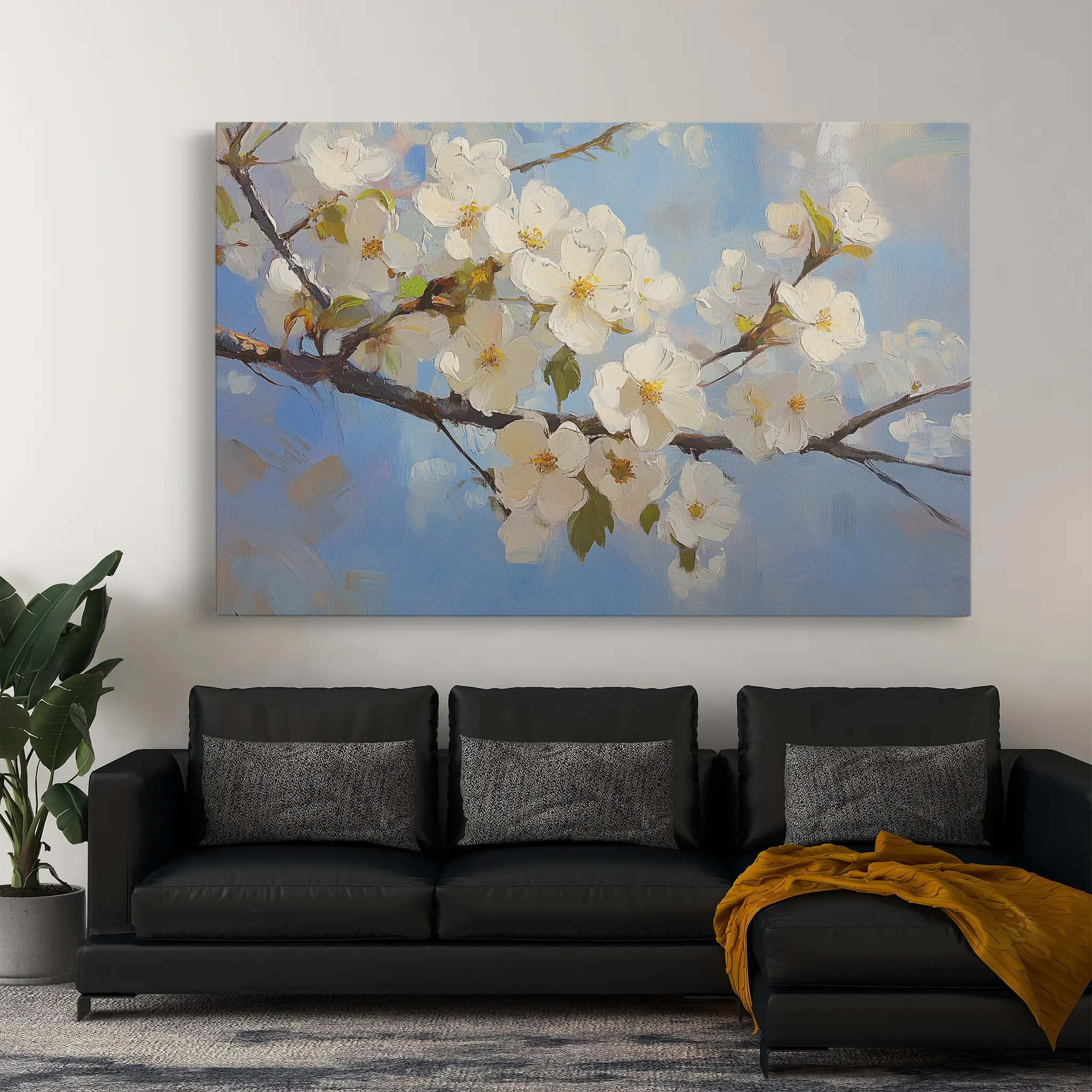 Floral Canvas Wall Art WAD1049-F 90 x 60 cm / Stretched on hidden frame