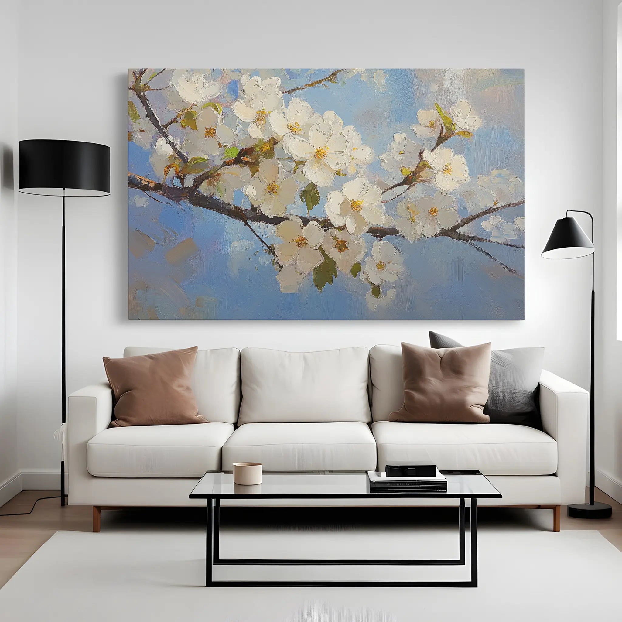 Floral Canvas Wall Art WAD1049-F 90 x 60 cm / Stretched on hidden frame