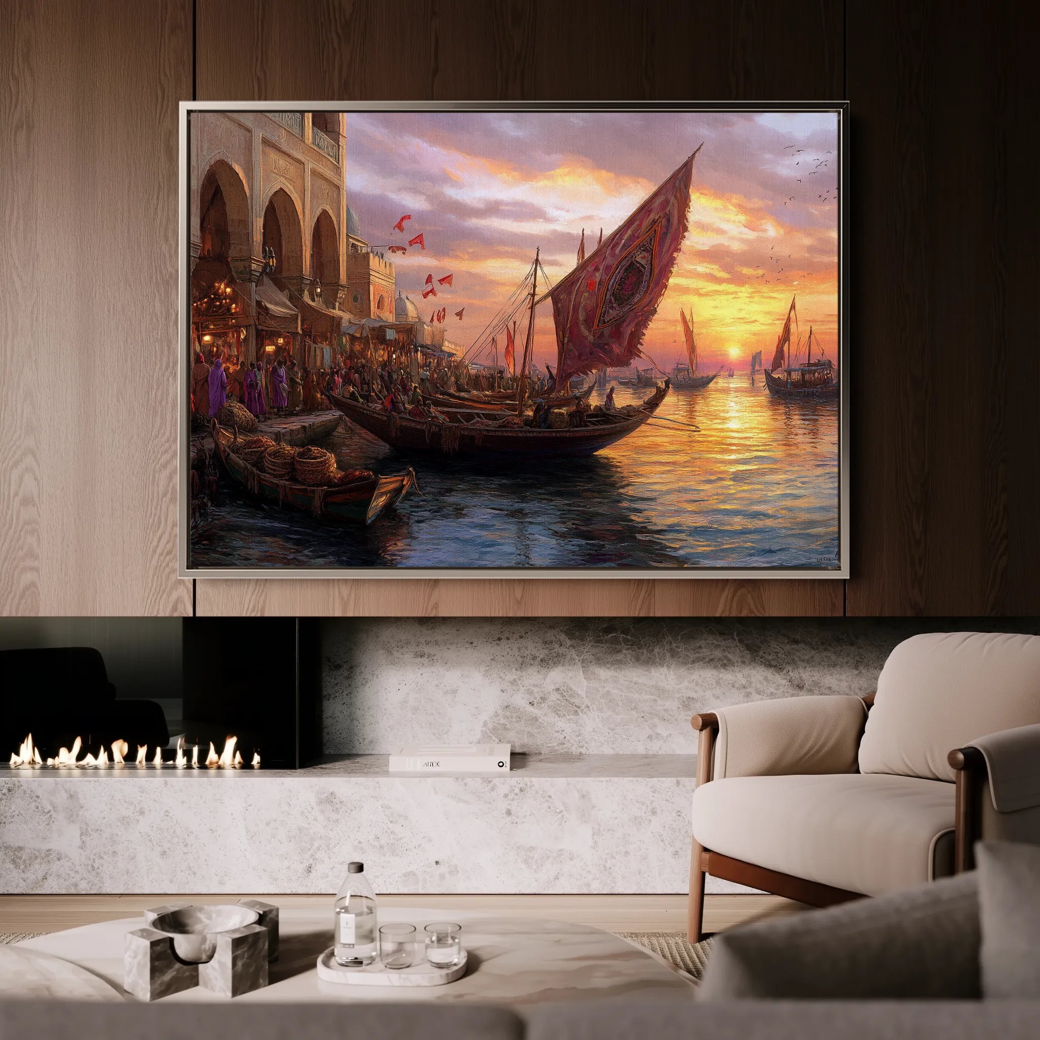 Orientalist Canvas Wall Art WAD105-OR 90 x 60 cm / Stretched on hidden frame