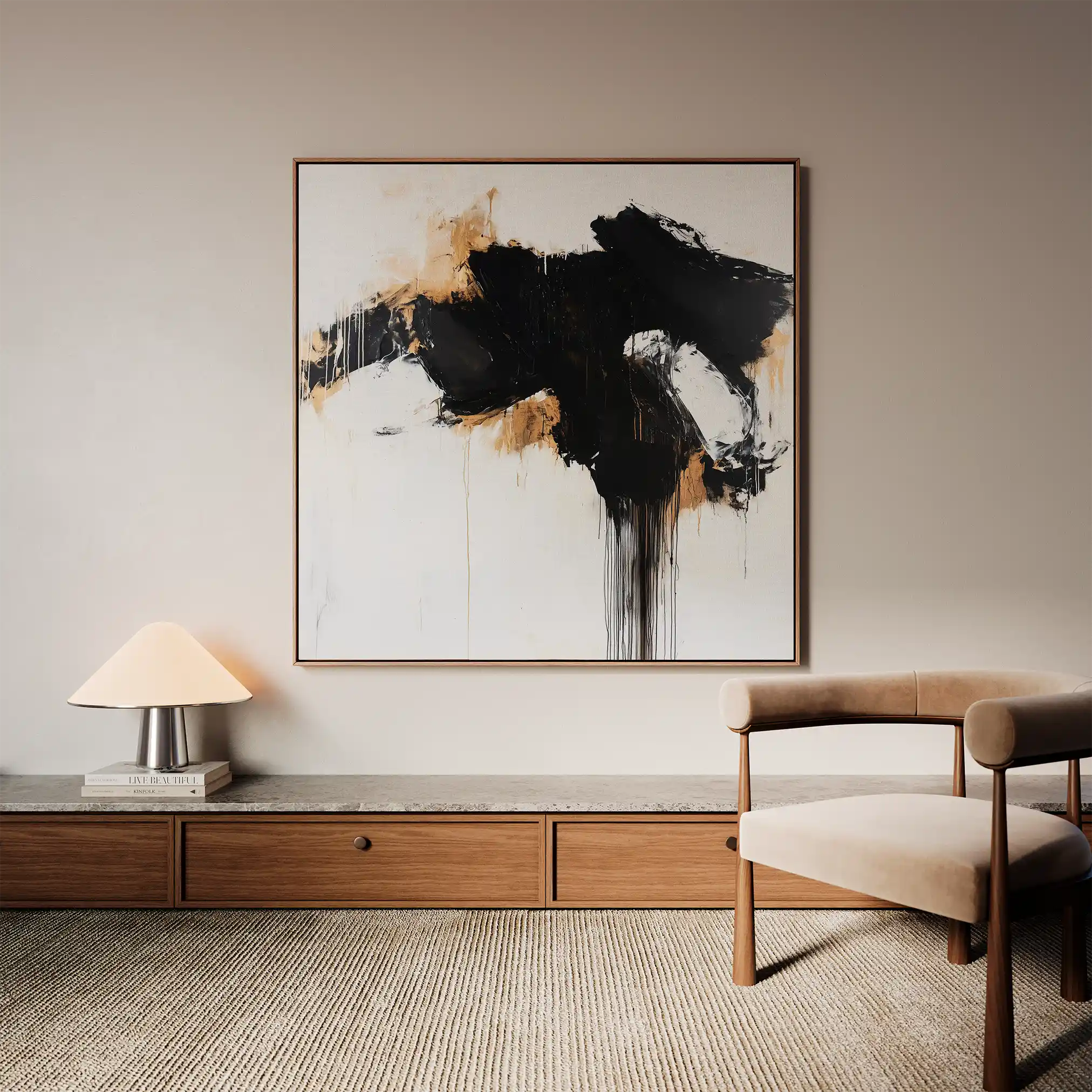 Abstract 1050 Canvas Art 60 x 60 cm / Stretched on hidden frame