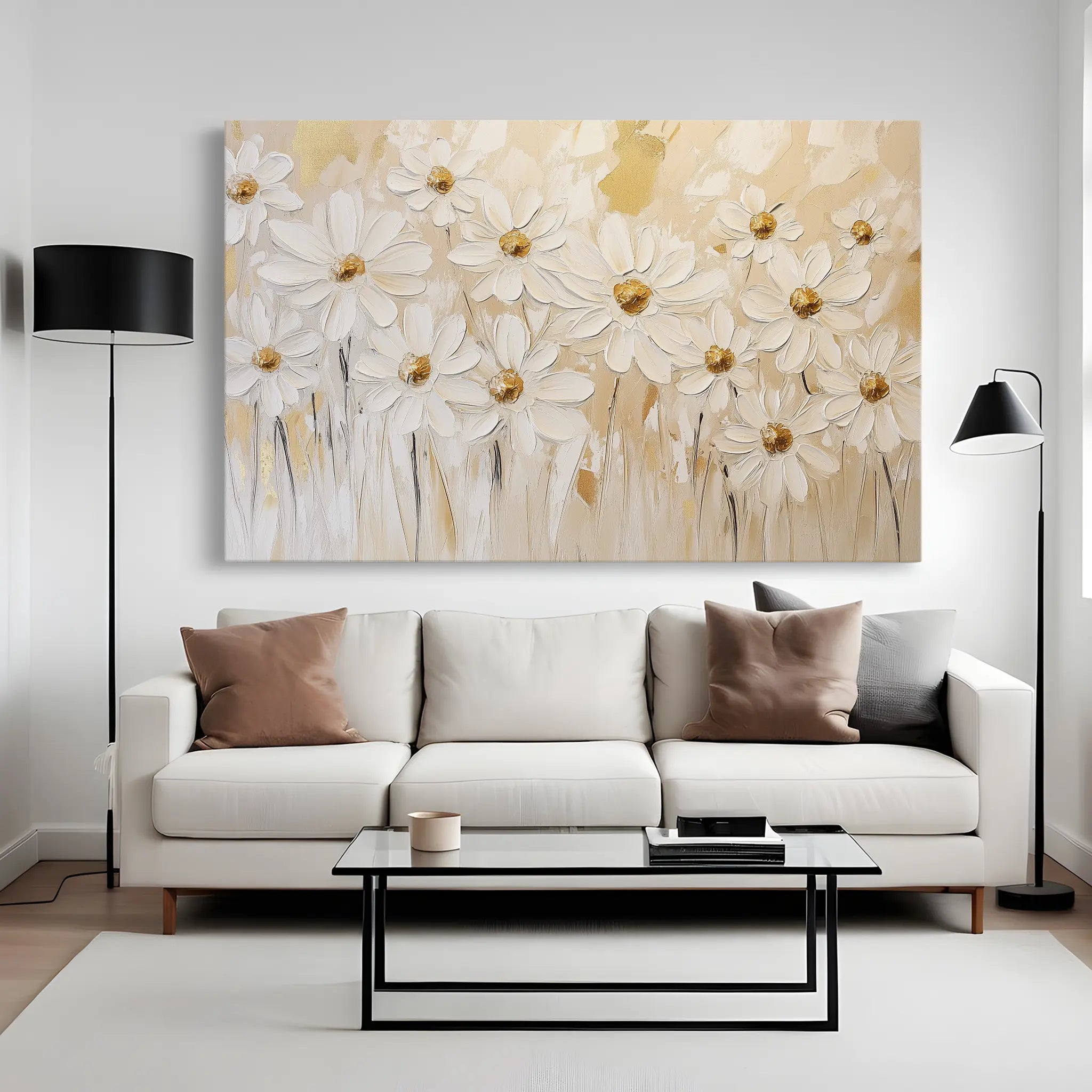 Floral Canvas Wall Art WAD1050-F 90 x 60 cm / Stretched on hidden frame