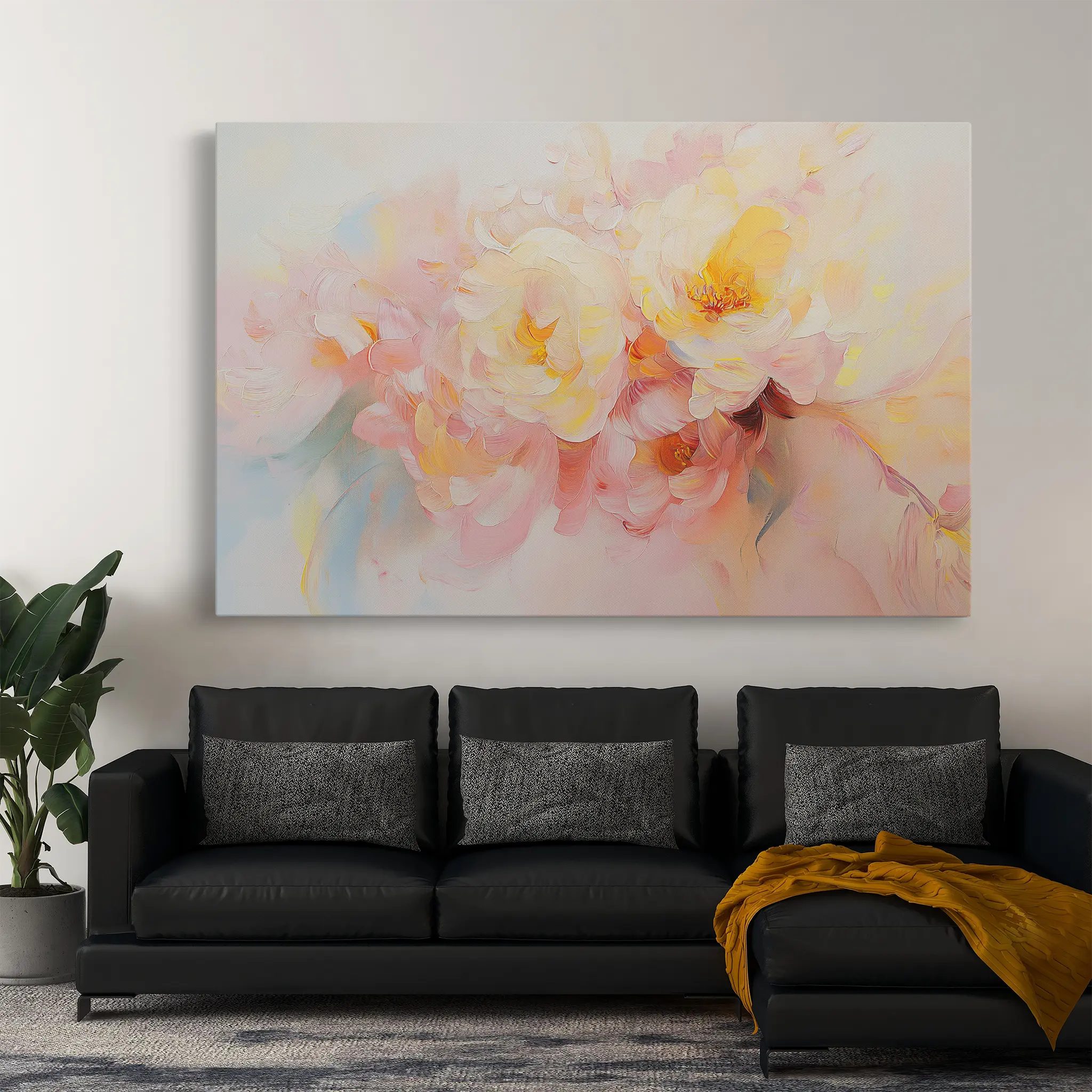 Floral Canvas Wall Art WAD1051-F 90 x 60 cm / Stretched on hidden frame