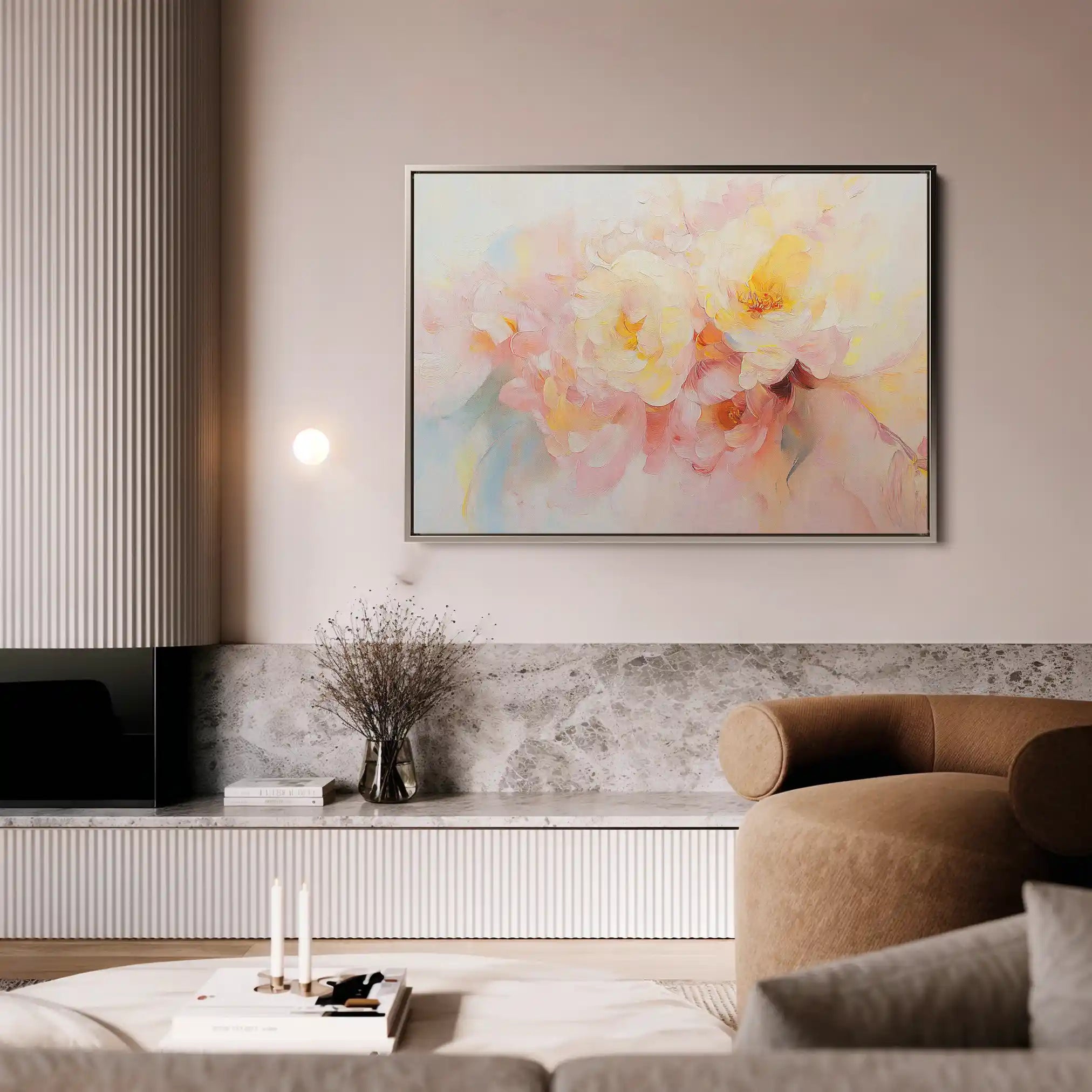 Floral Canvas Wall Art WAD1051-F 90 x 60 cm / Stretched on hidden frame