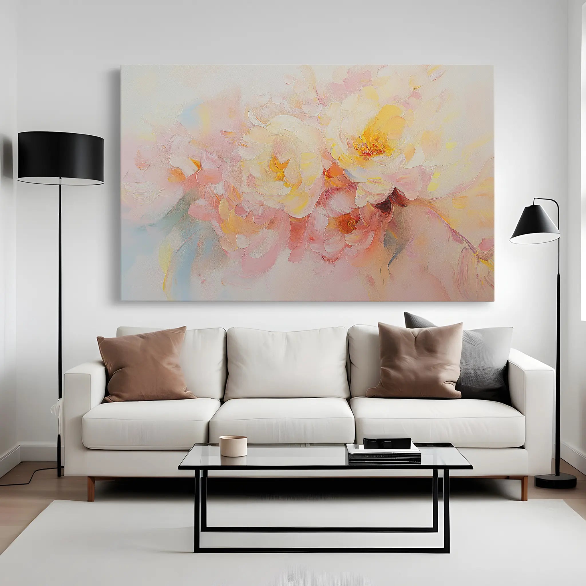 Floral Canvas Wall Art WAD1051-F 90 x 60 cm / Stretched on hidden frame