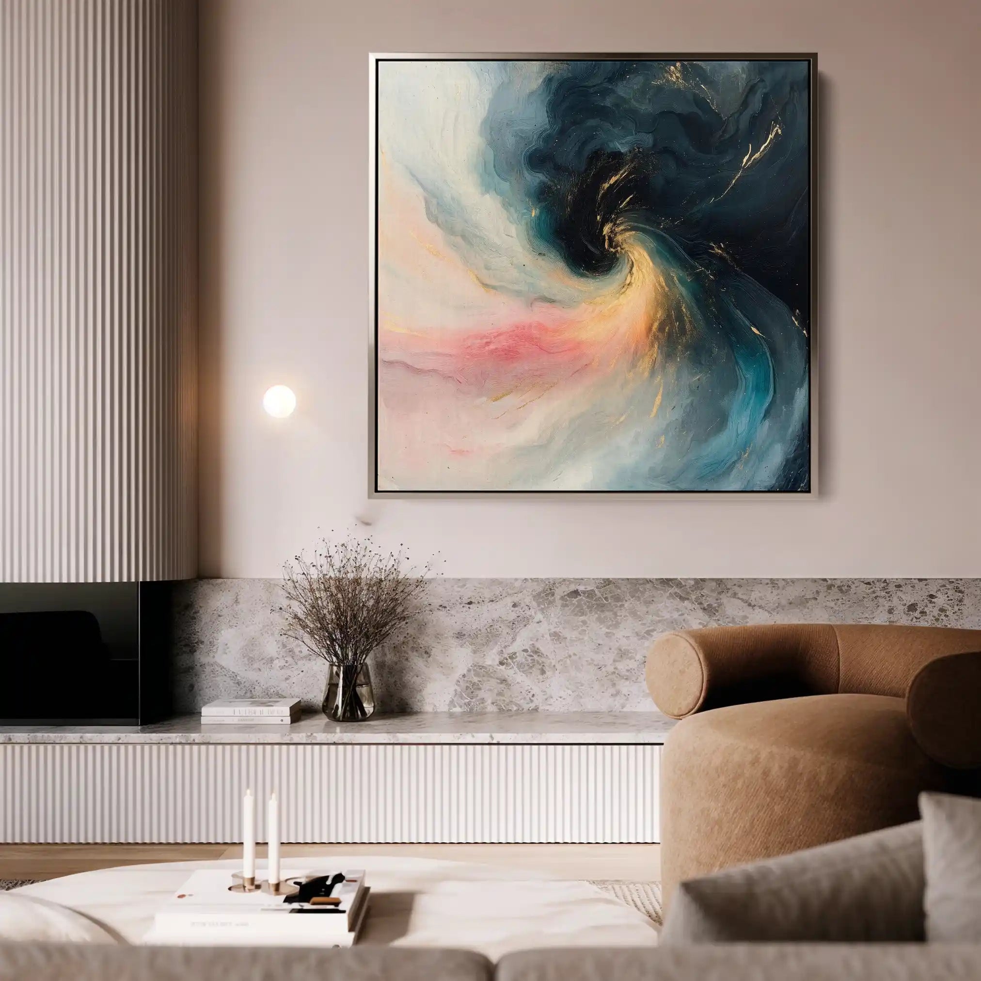 Abstract 1052 Canvas Art 60 x 60 cm / Stretched on hidden frame
