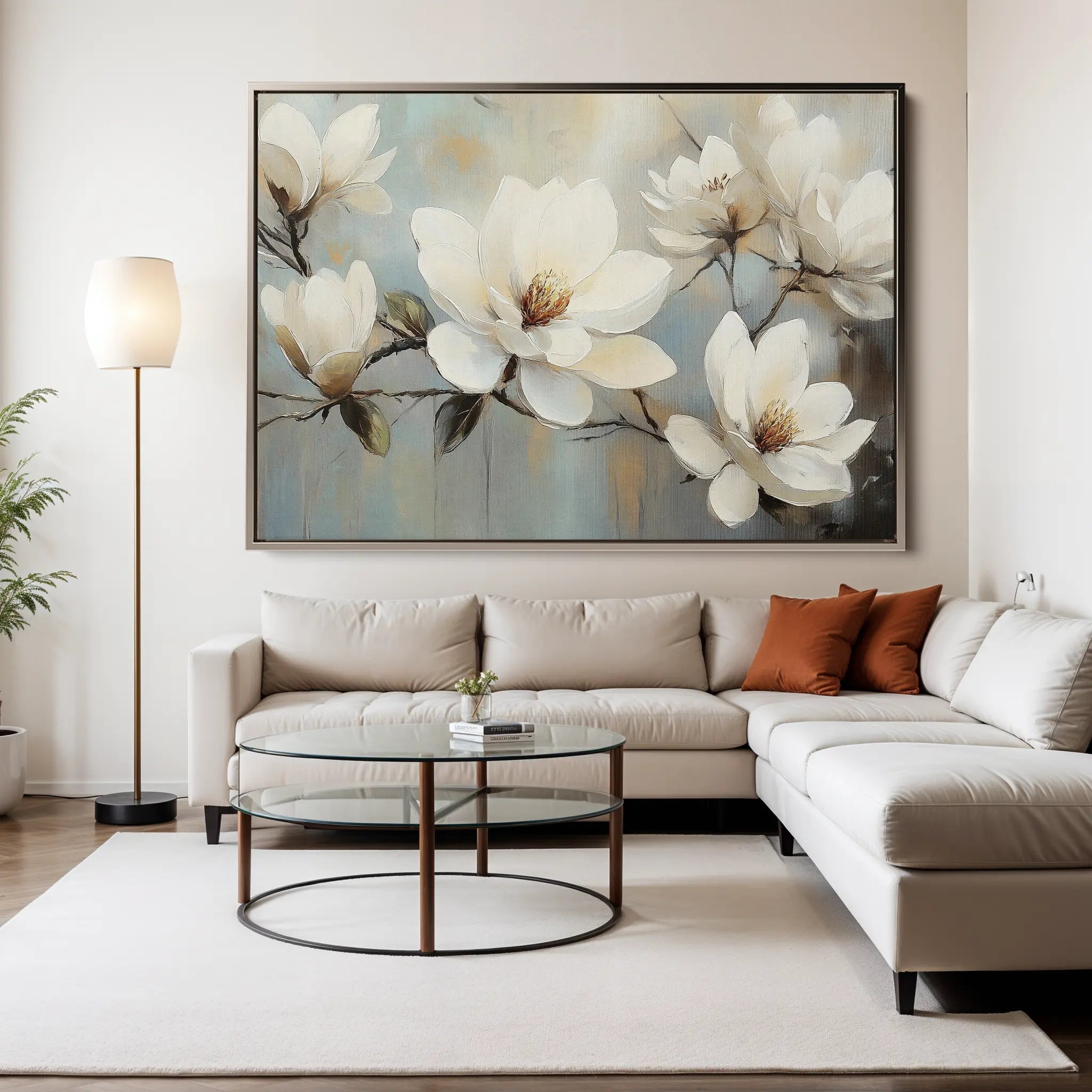 Floral Canvas Wall Art WAD1052-F 90 x 60 cm / Stretched on hidden frame