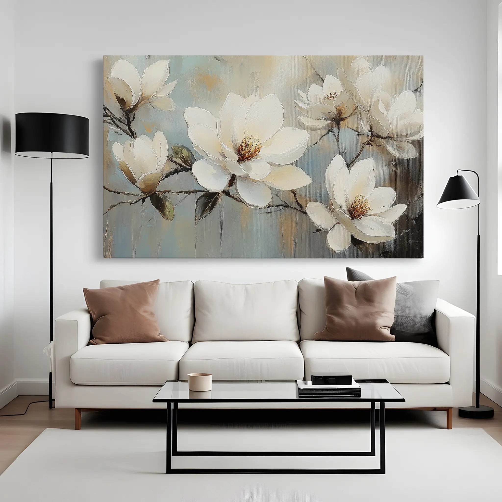 Floral Canvas Wall Art WAD1052-F 90 x 60 cm / Stretched on hidden frame