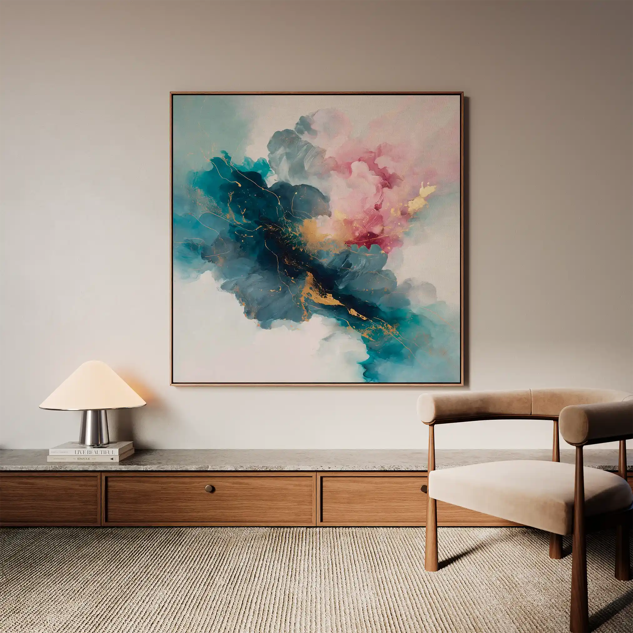 Abstract 1053 Canvas Art 60 x 60 cm / Stretched on hidden frame