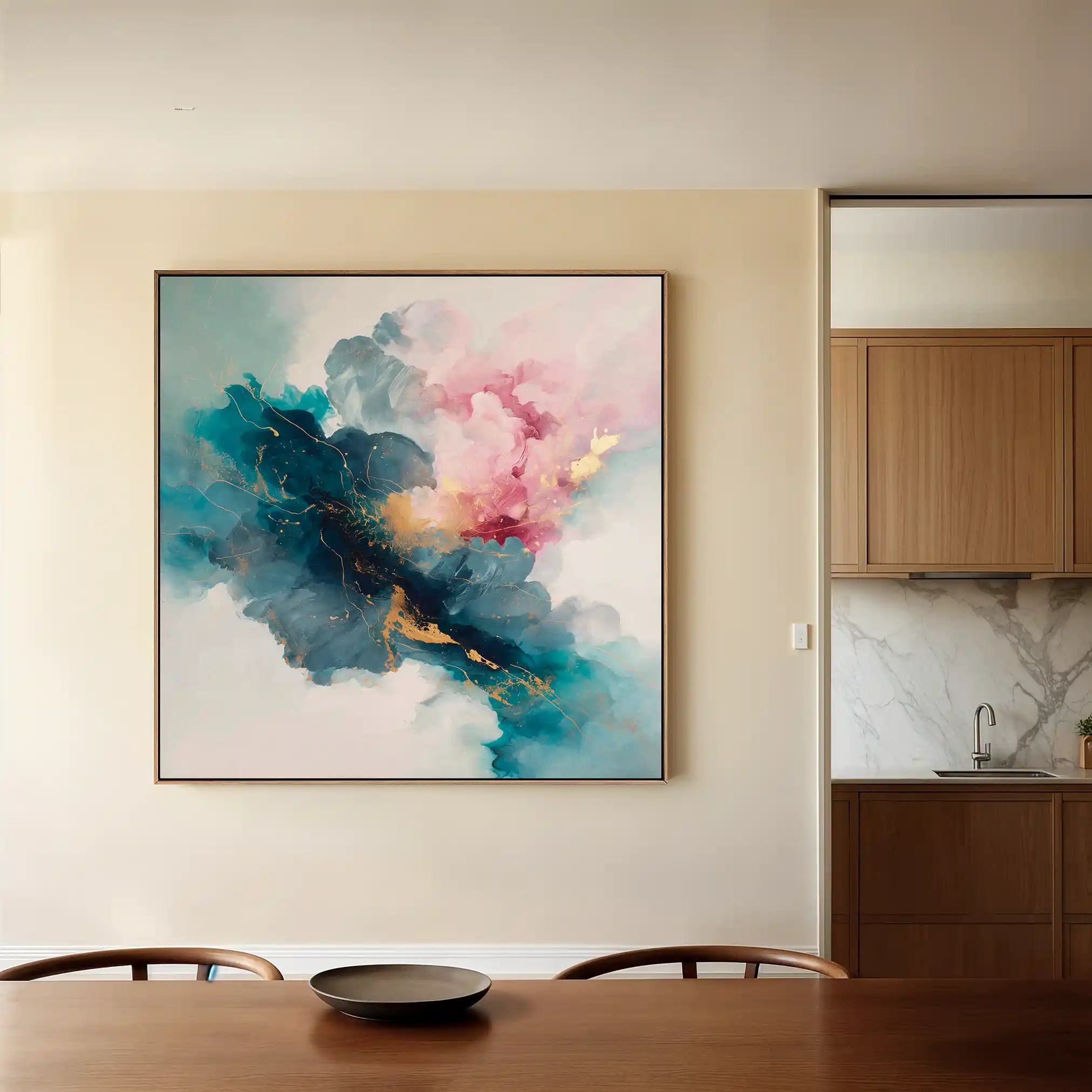 Abstract 1053 Canvas Art 60 x 60 cm / Stretched on hidden frame
