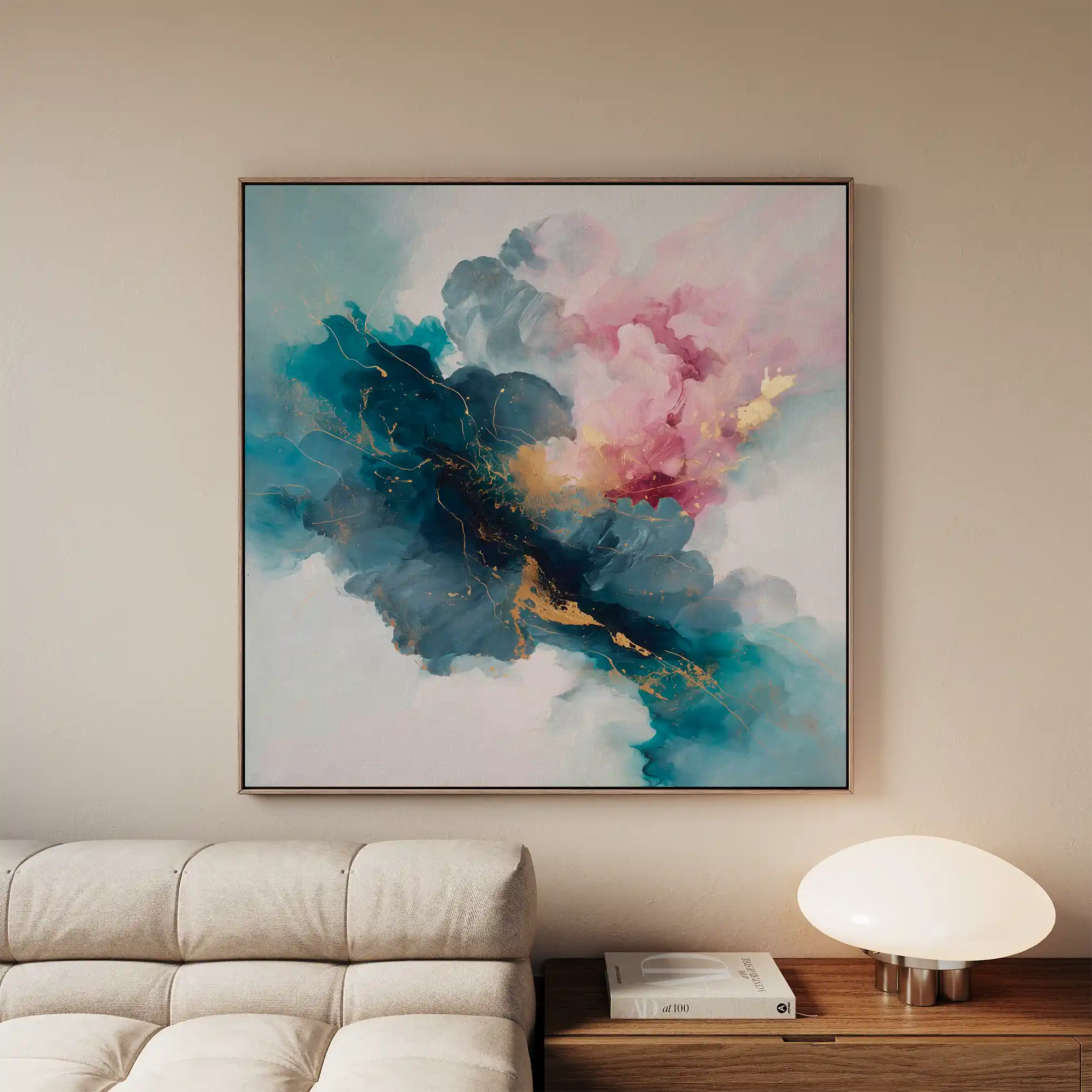 Abstract 1053 Canvas Art 60 x 60 cm / Stretched on hidden frame