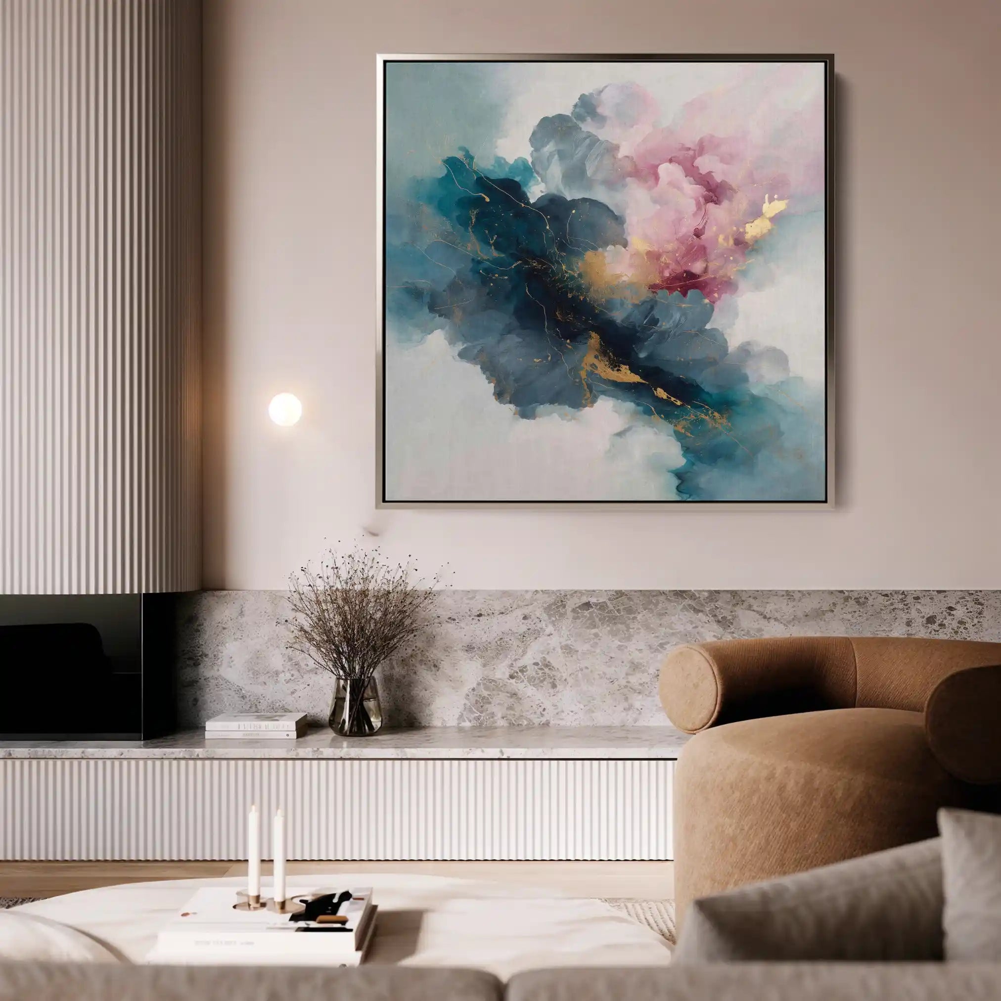 Abstract 1053 Canvas Art 60 x 60 cm / Stretched on hidden frame