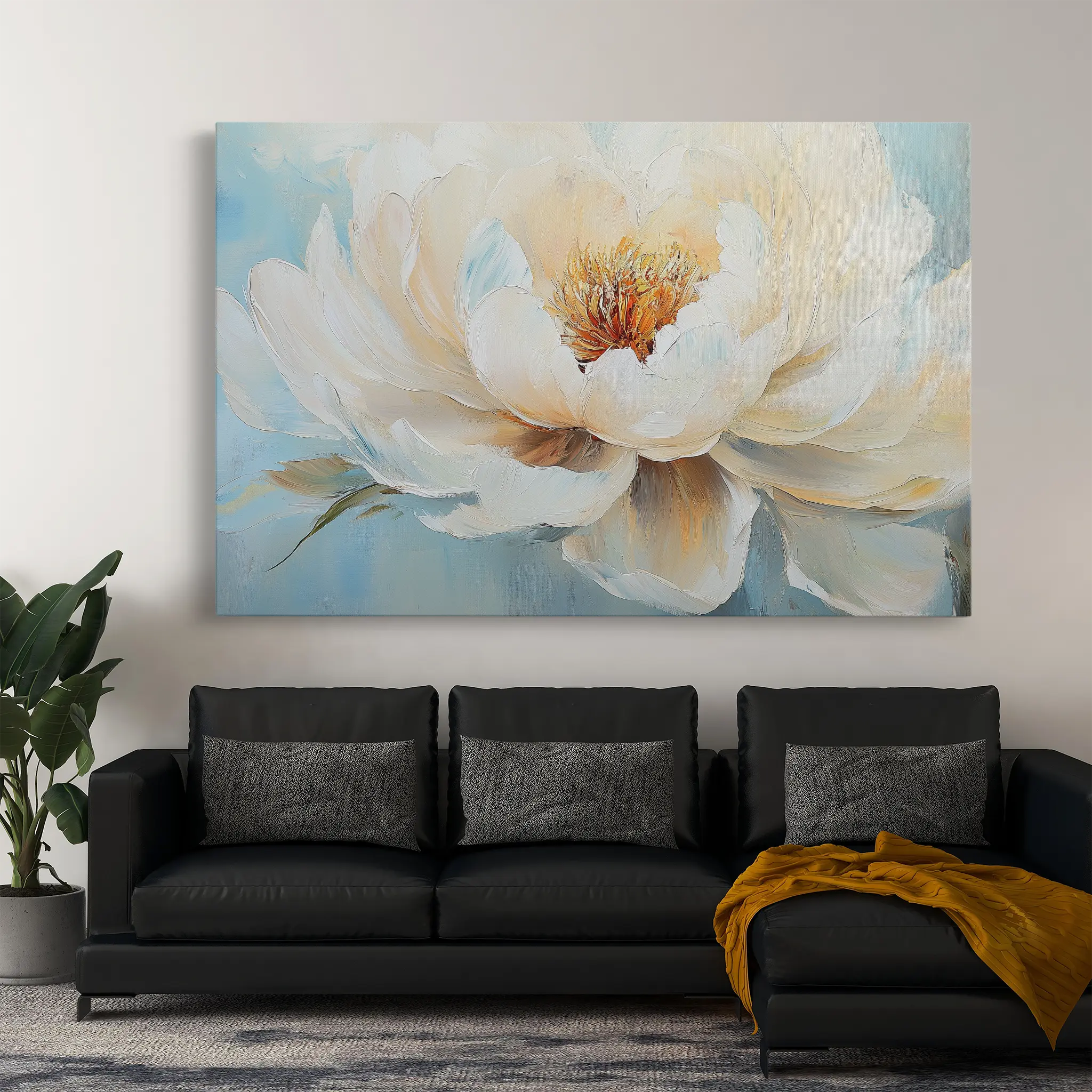 Floral Canvas Wall Art WAD1053-F 90 x 60 cm / Stretched on hidden frame