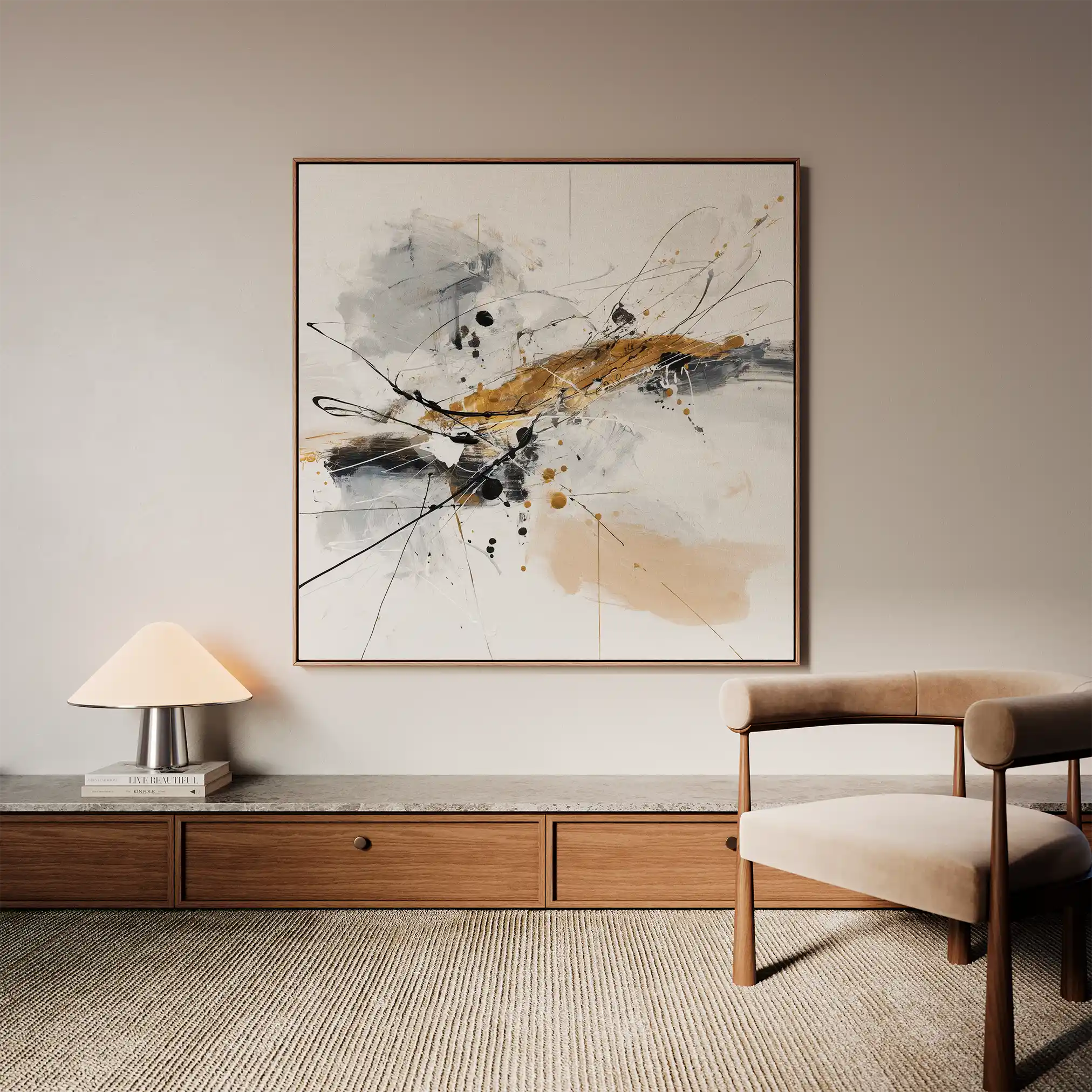 Abstract 1054 Canvas Art 60 x 60 cm / Stretched on hidden frame