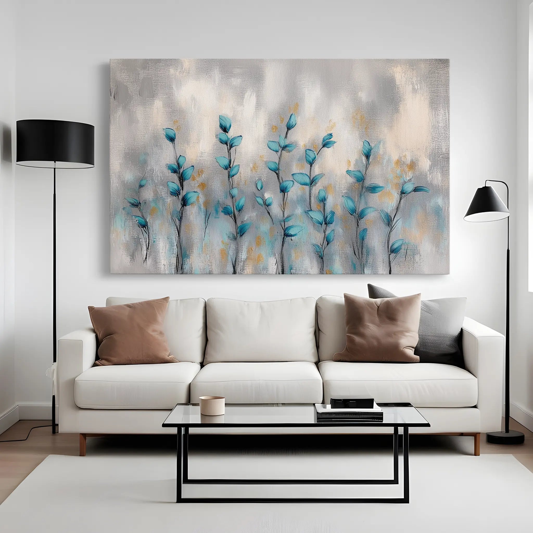 Floral Canvas Wall Art WAD1054-F 90 x 60 cm / Stretched on hidden frame