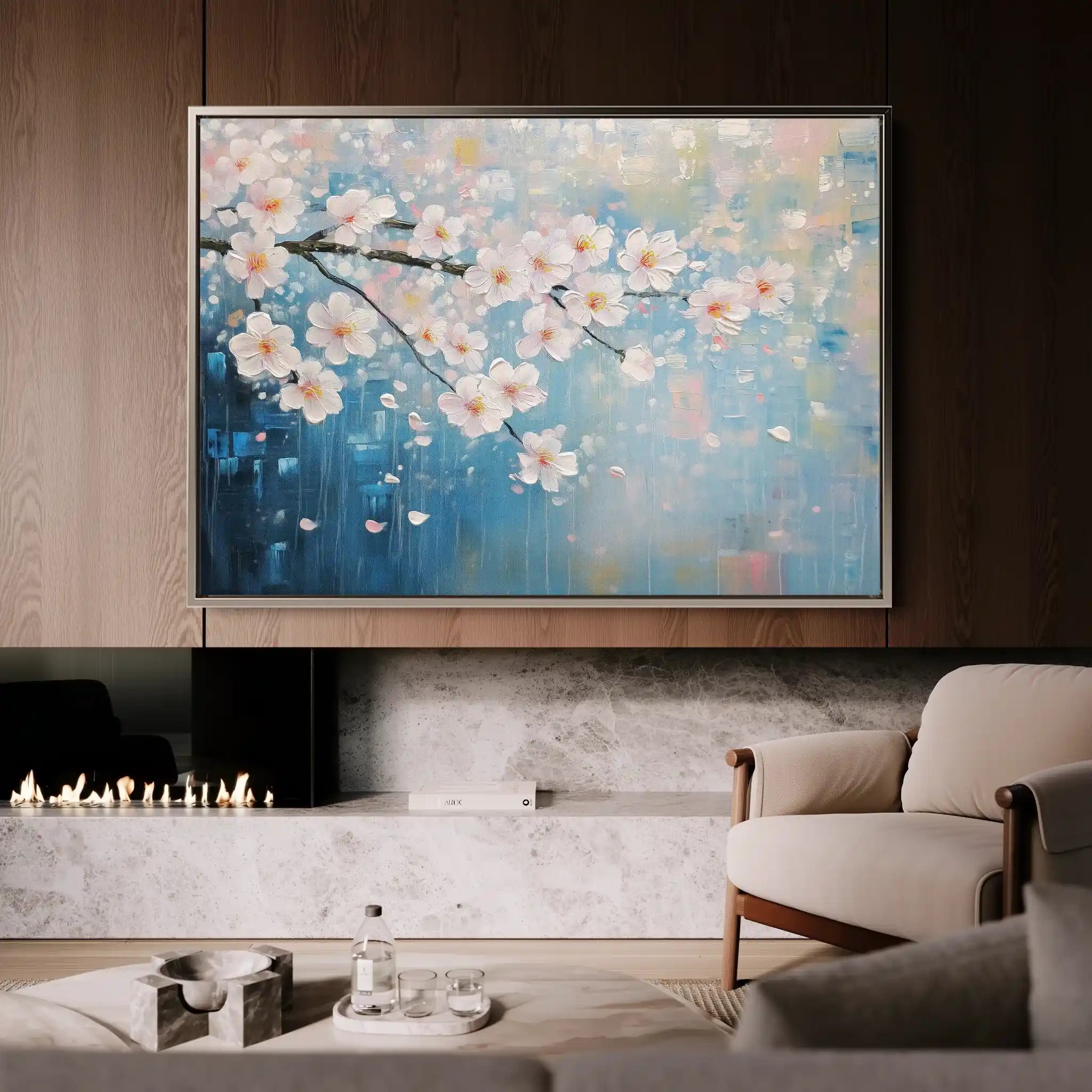Floral Canvas Wall Art WAD1055-F 90 x 60 cm / Stretched on hidden frame