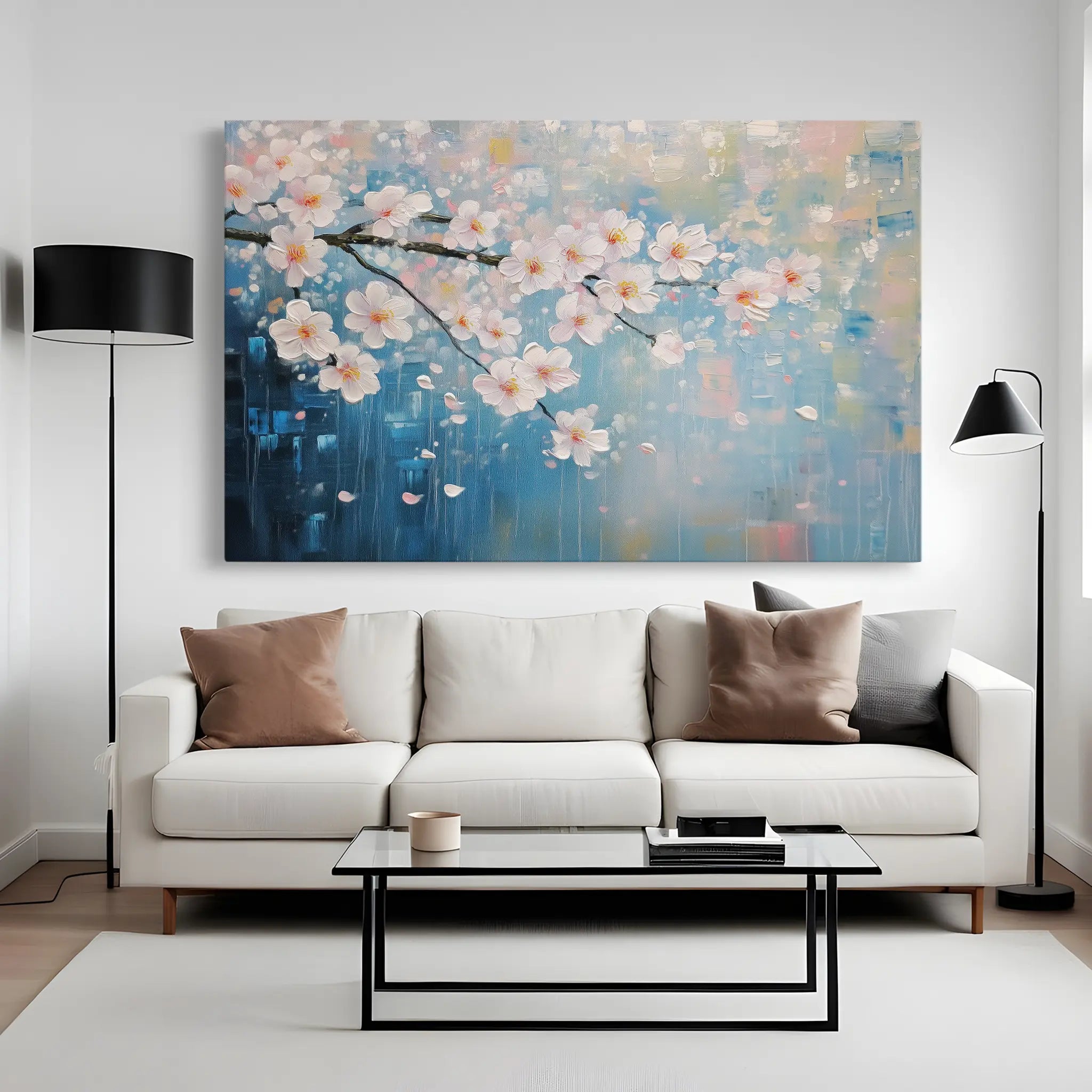 Floral Canvas Wall Art WAD1055-F 90 x 60 cm / Stretched on hidden frame