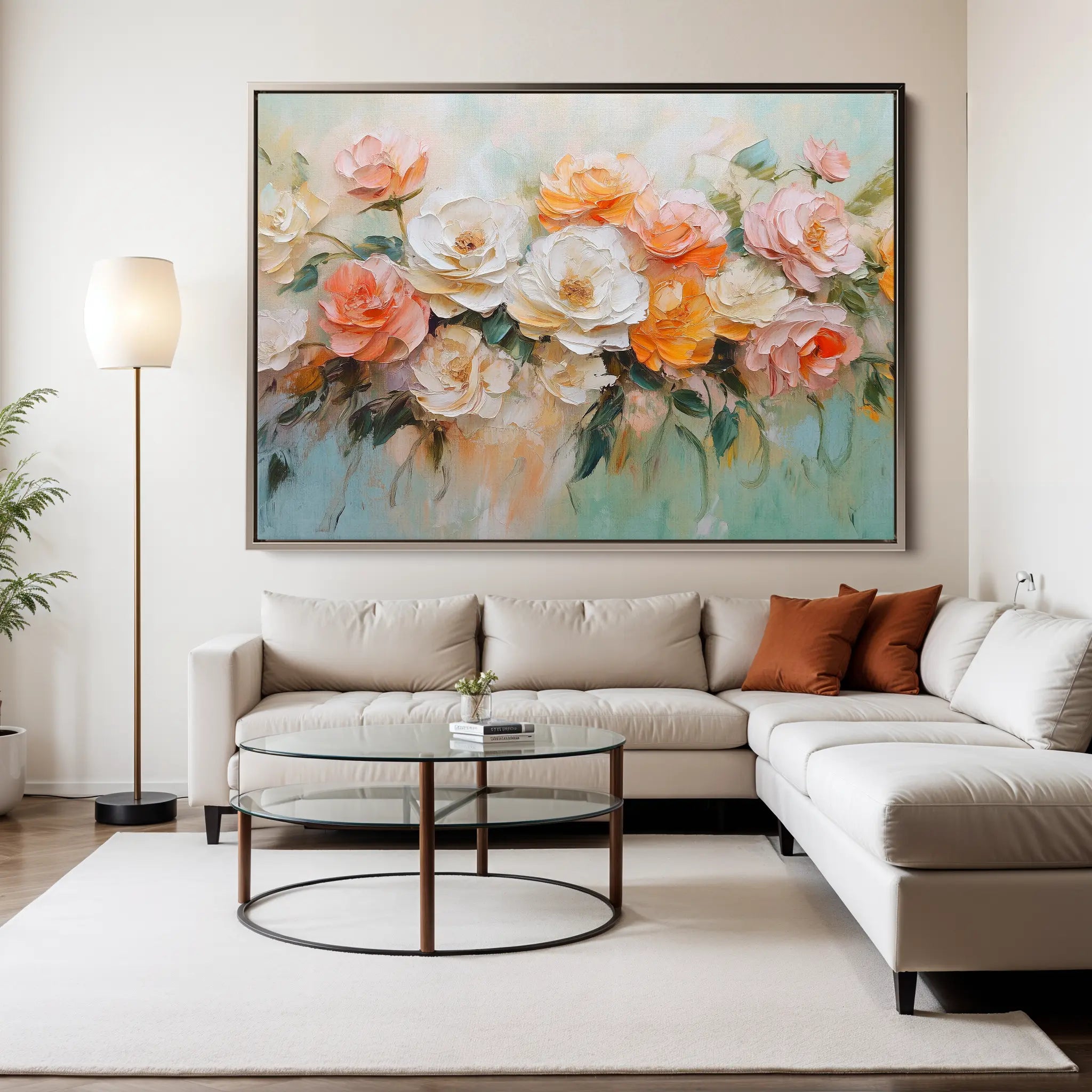 Floral Canvas Wall Art WAD1056-F 90 x 60 cm / Stretched on hidden frame