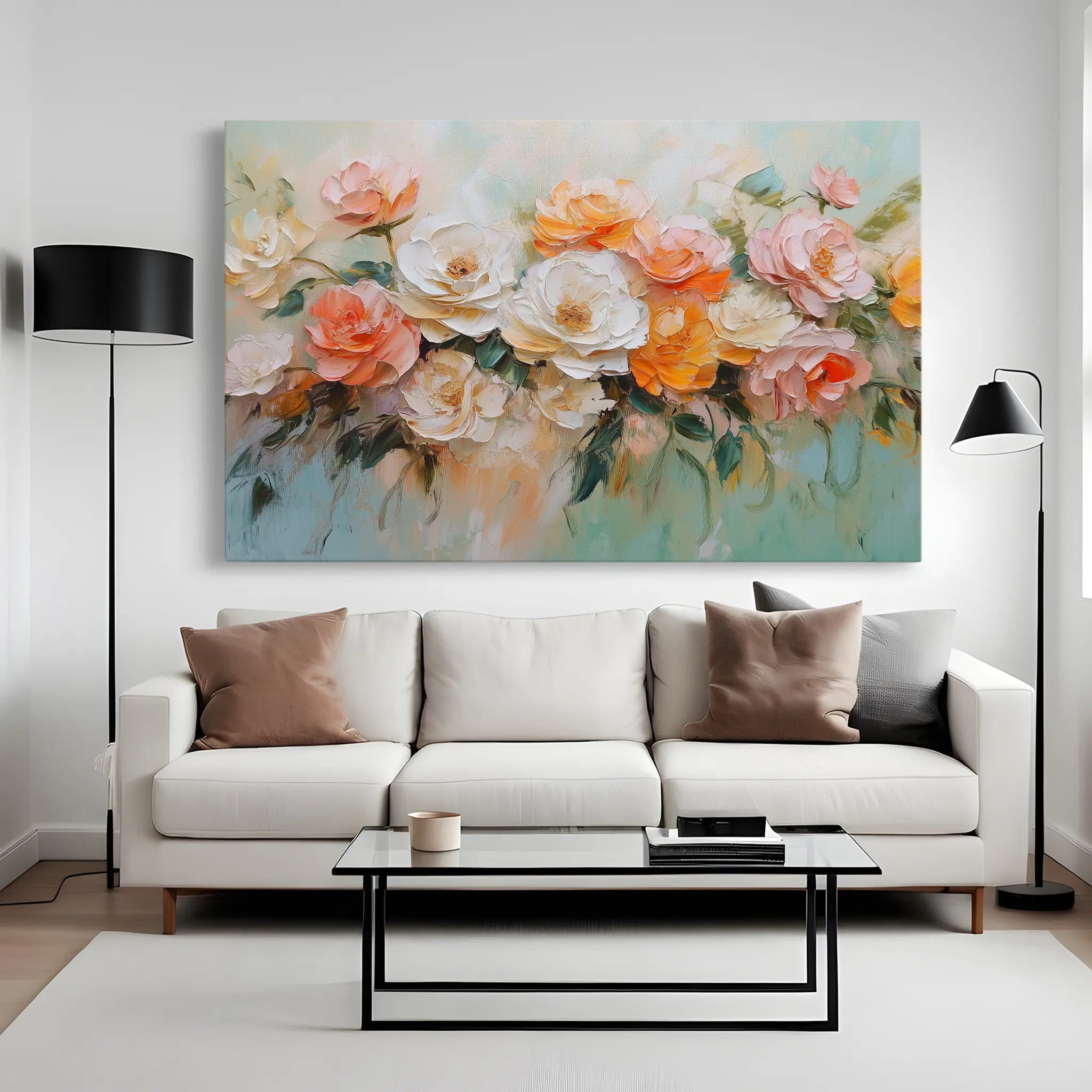 Floral Canvas Wall Art WAD1056-F 90 x 60 cm / Stretched on hidden frame