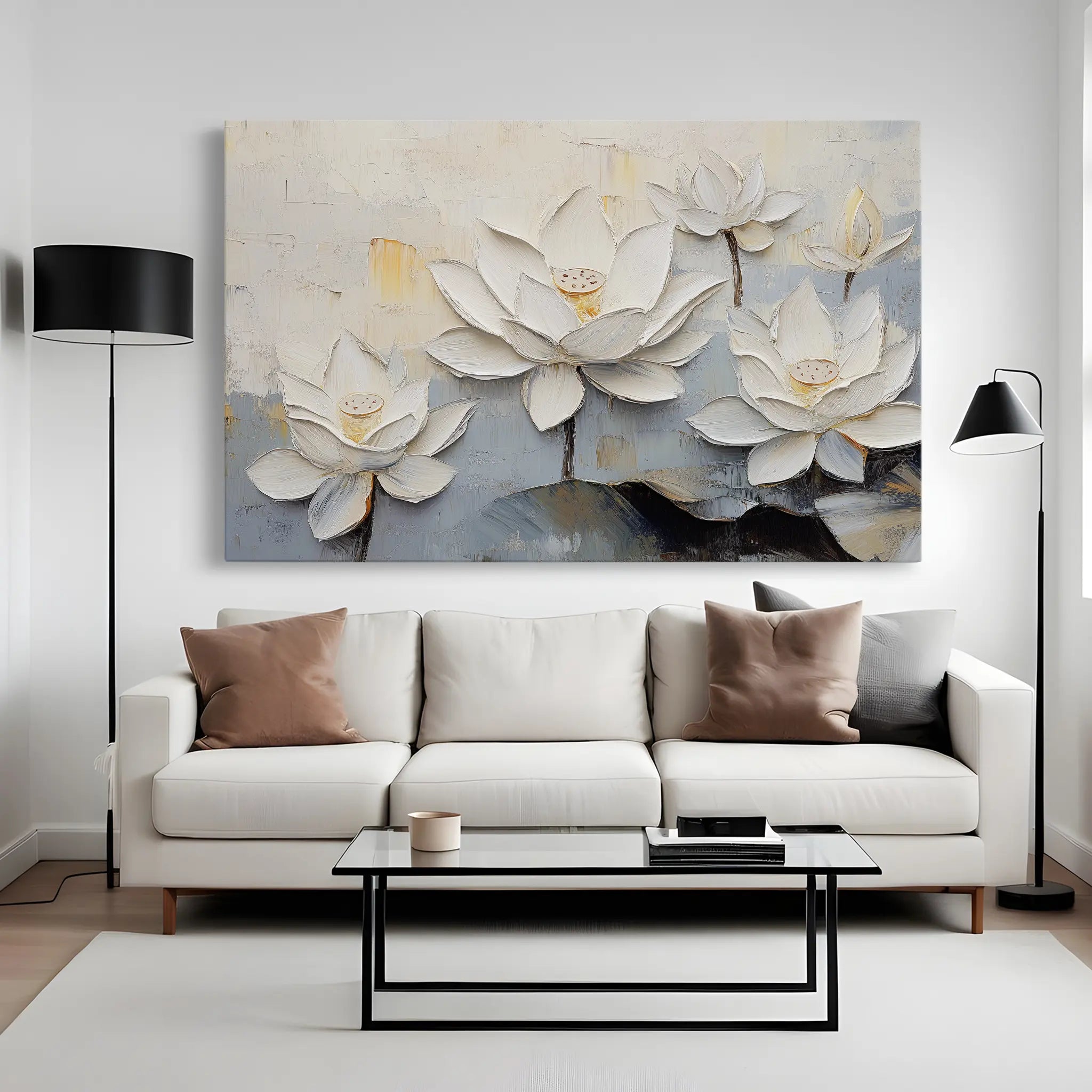 Floral Canvas Wall Art WAD1057-F 90 x 60 cm / Stretched on hidden frame